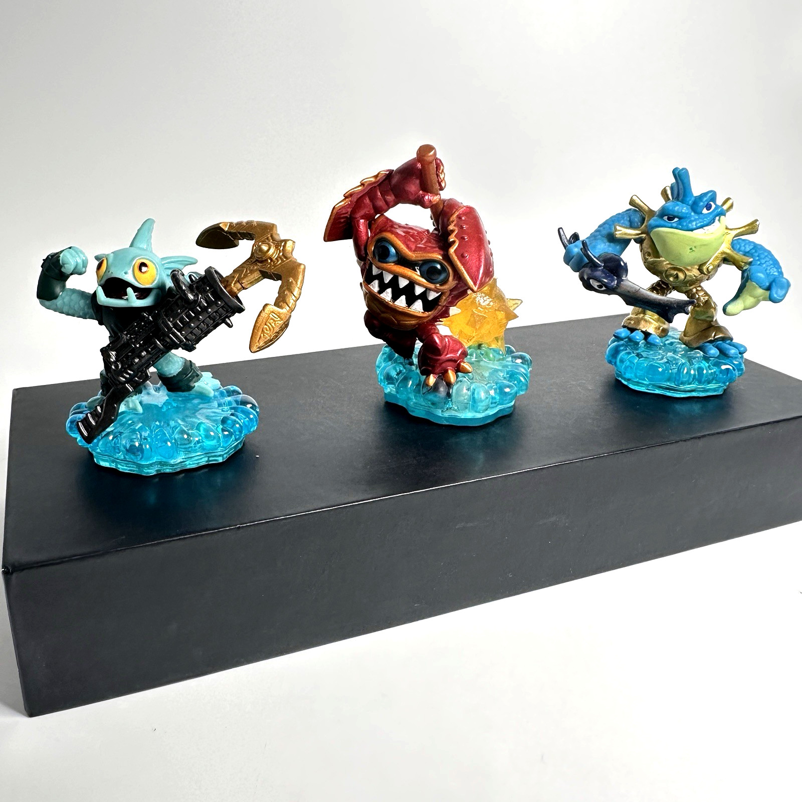 3 Skylanders Swap Force Water Gill Grunt Wham Shell Rip Tide Figures Untested