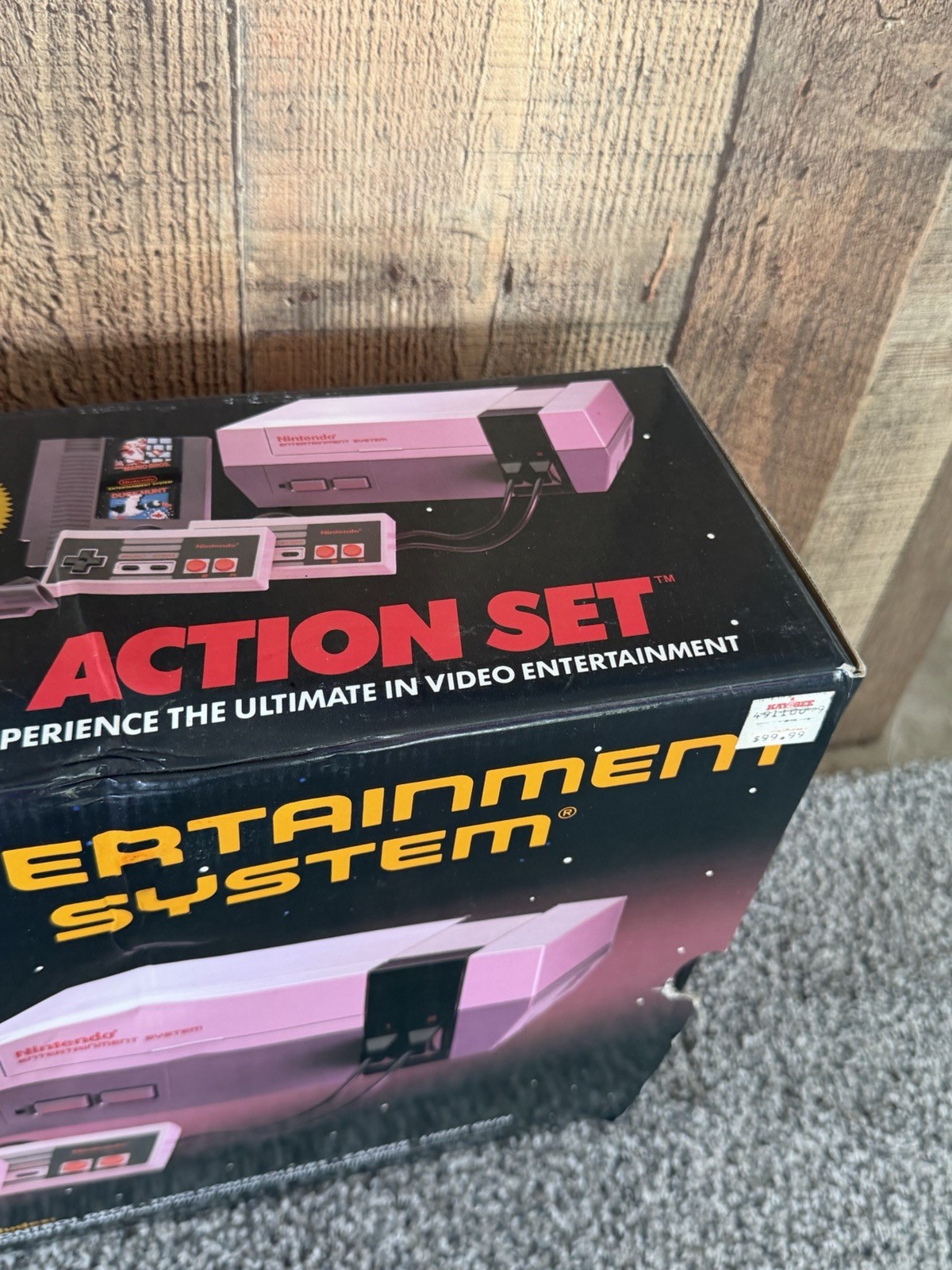 VINTAGE NINTENDO ACTION SET CONSOLE WITH BOX GAME CONTROLLERS INCOMPLETE