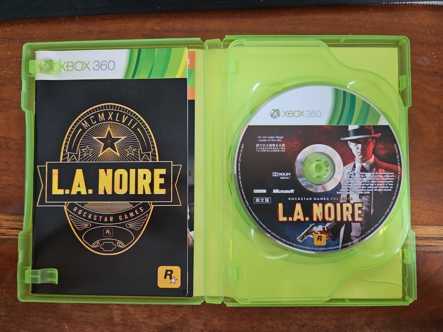 L.A. Noire Xbox 360 COMPLETE HONG KONG TAIWAN SINGAPORE ASIAN ENGLISH IMPORT