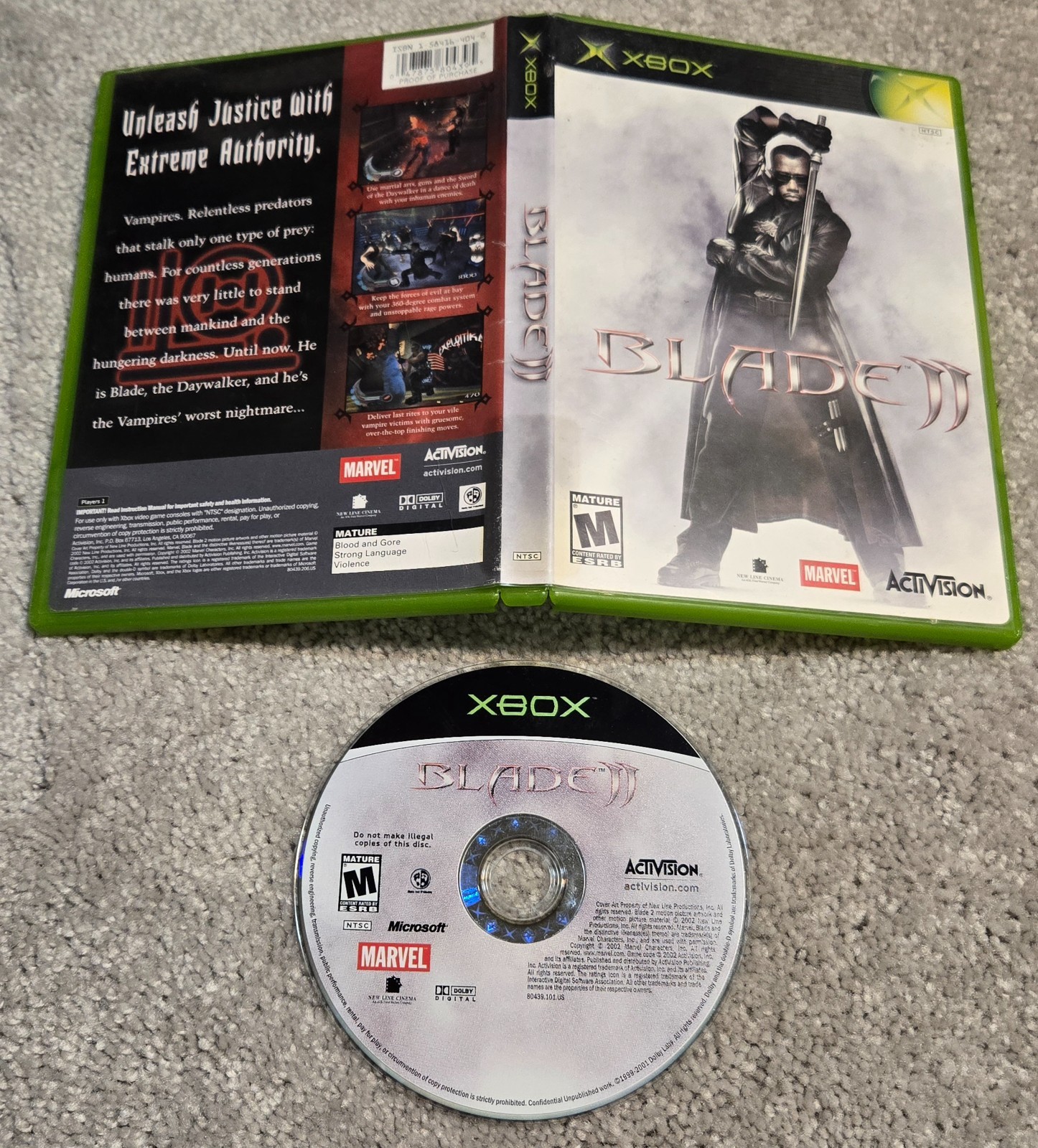 Blade II (Microsoft Xbox, 2002) No Manual