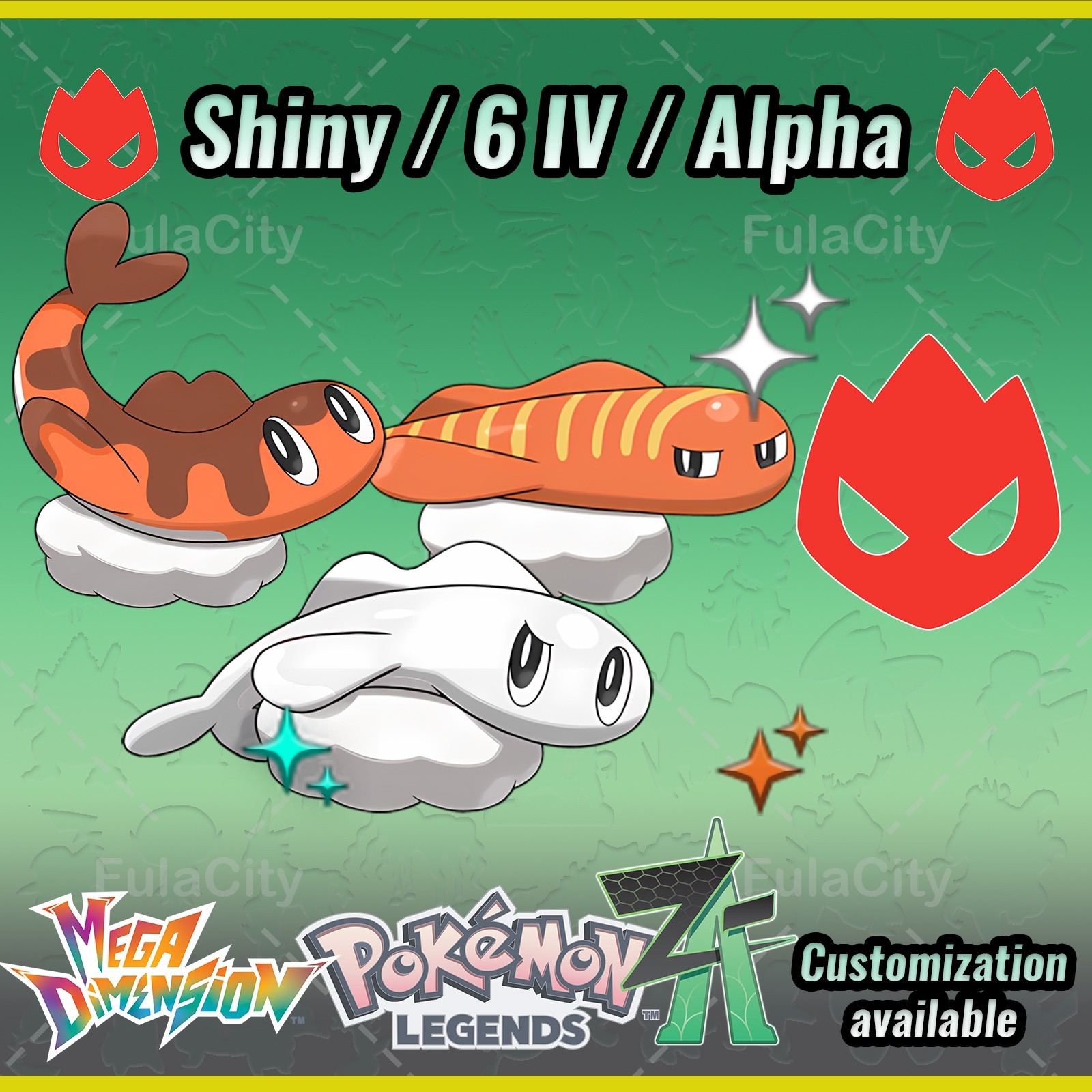 Tatsugiri ❗❗❗ Alpha Shiny ❗❗❗ Pokemon Legends ZA ⚫ 6 IV 🟢 @ Any item