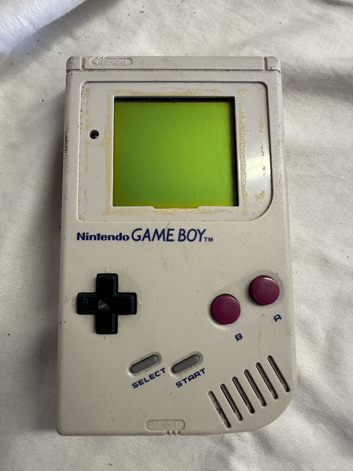 Nintendo Game Boy Launch Edition Handheld System – Gray – Not Working / AS IS