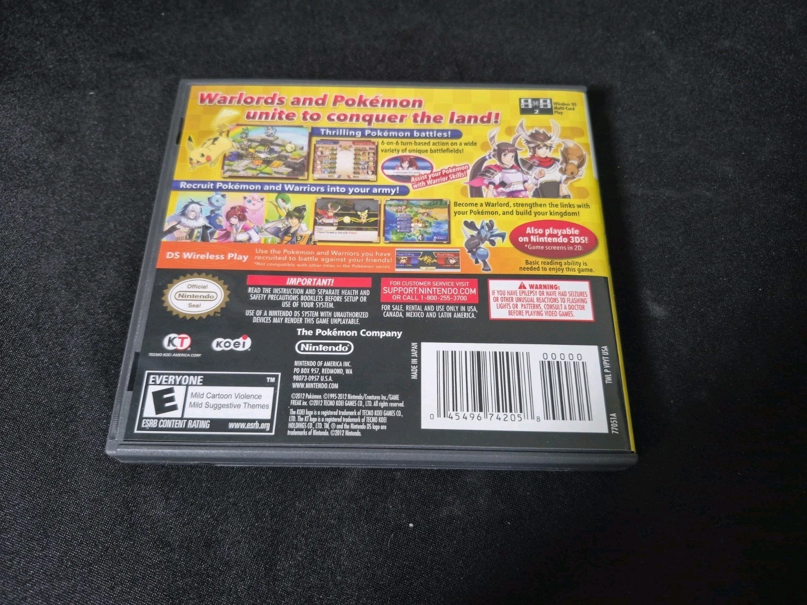 Pokemon Conquest (Nintendo DS) Original Case & Manual Only VERY CLEAN