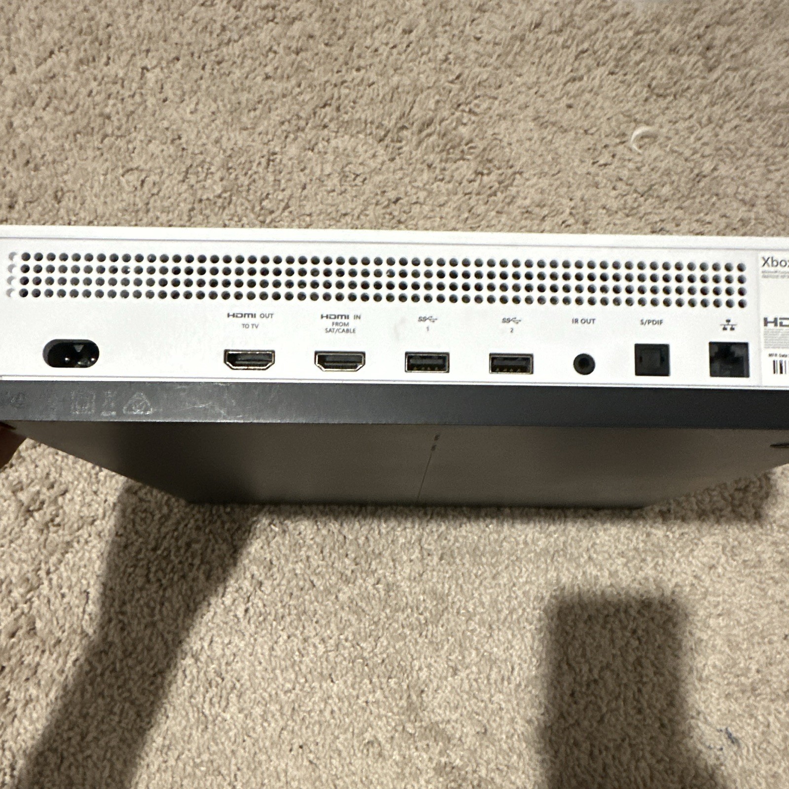 Microsoft Xbox One S 500GB 4K UHD Wi-Fi White Home Console MPN 1681