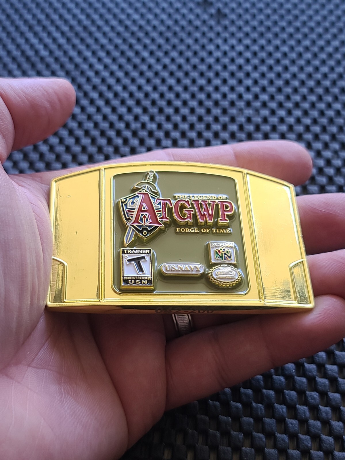 Legend of Zelda Ocarina of Time Challenge Coin Medal Nintendo 64 Promo US NAVY G