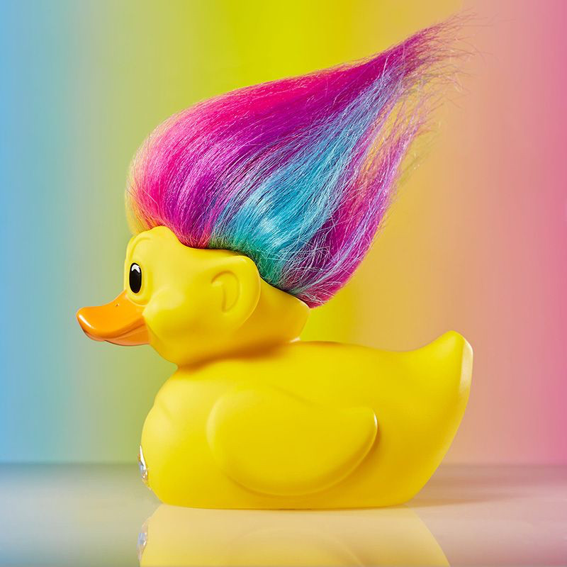 TUBBZ BOXED EDITION Trolls Yellow Rainbow Troll Collectible Duck Figure JEEP