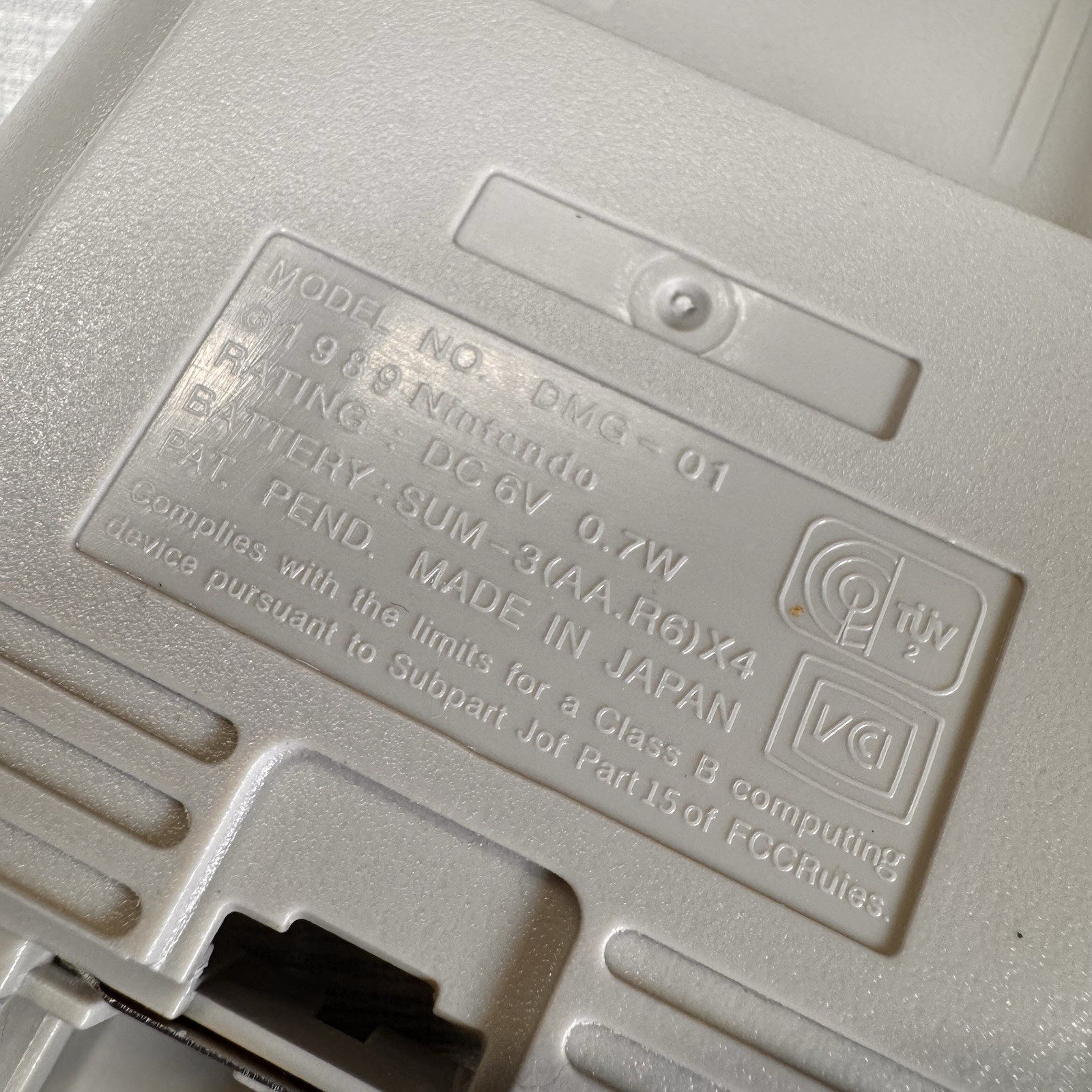 OEM 1989 Nintendo Game Boy Original DMG-01 Grey Shell Housing Front And Back