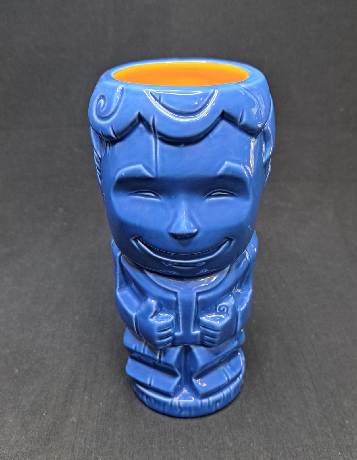 Geeki Tikis Fallout Vault Boy Tiki Mug Blue Ceramic Bethesda 14 Oz