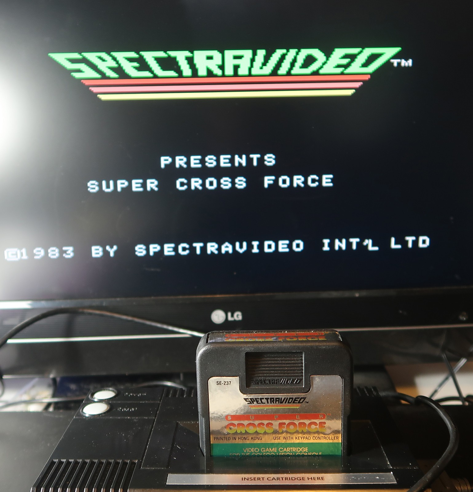 ColecoVision: SUPER CROSS FORCE Cartridge & Manual – V.NICE – Tested & WORKS!