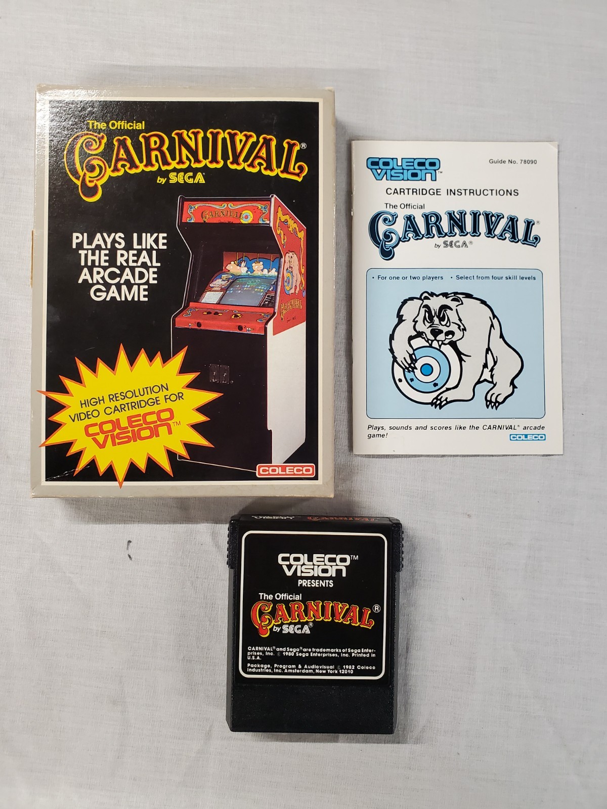 Carnival (Colecovision, 1982) Complete Boxed CIB Tested