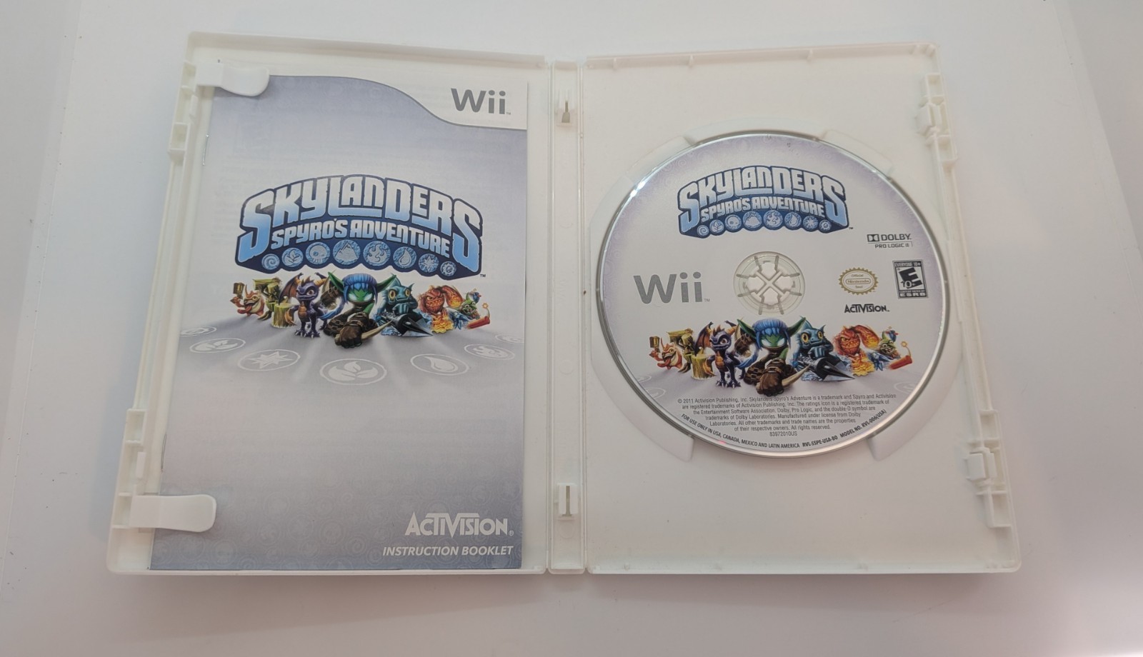 Lot of 4 Wii Skylanders Games Spyros Adventure, Giants, Superchargers,Swap Force