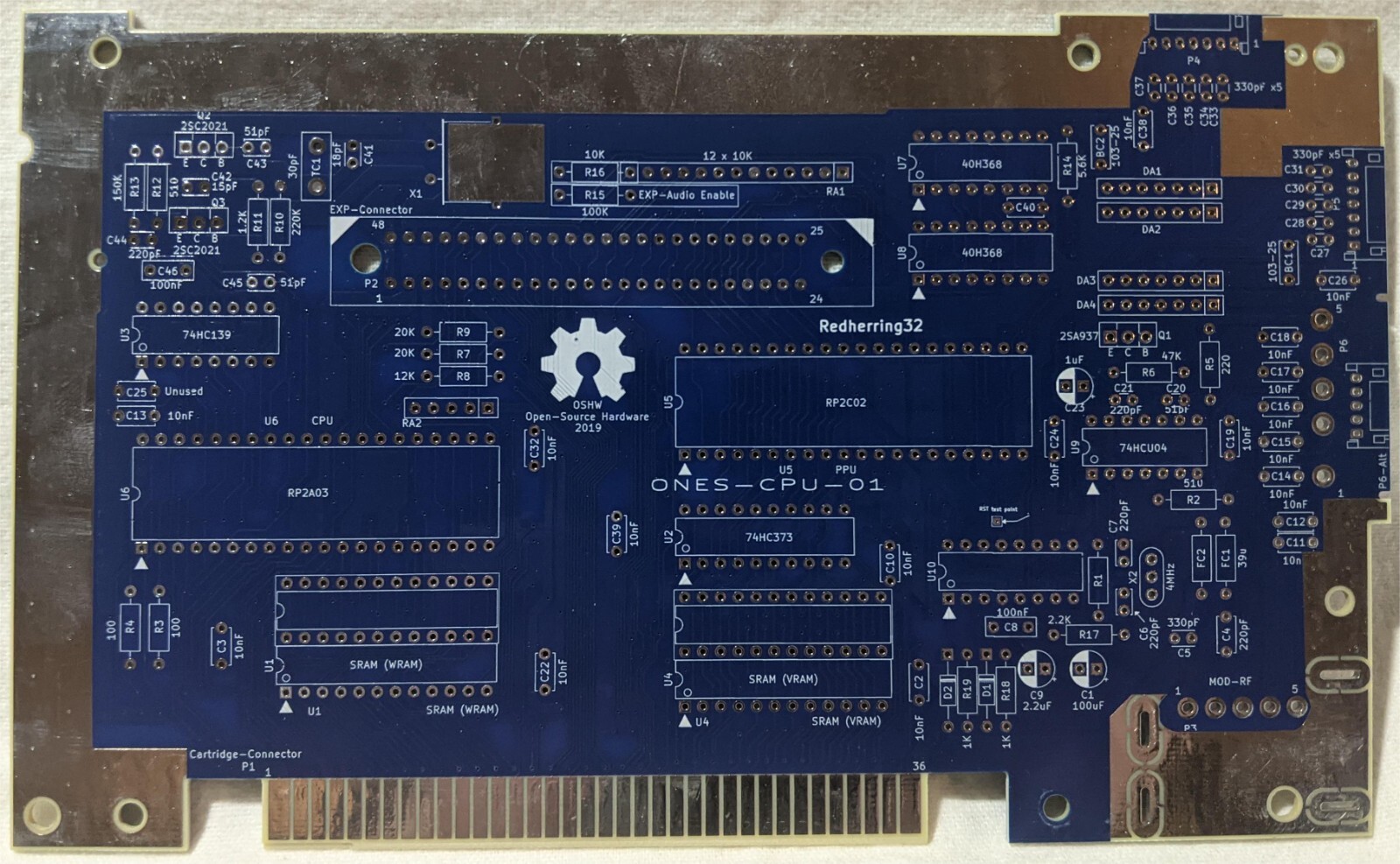 Nintendo NES OpenTendo Motherboard PCB With COMPLETE Parts Kit Choose Color New
