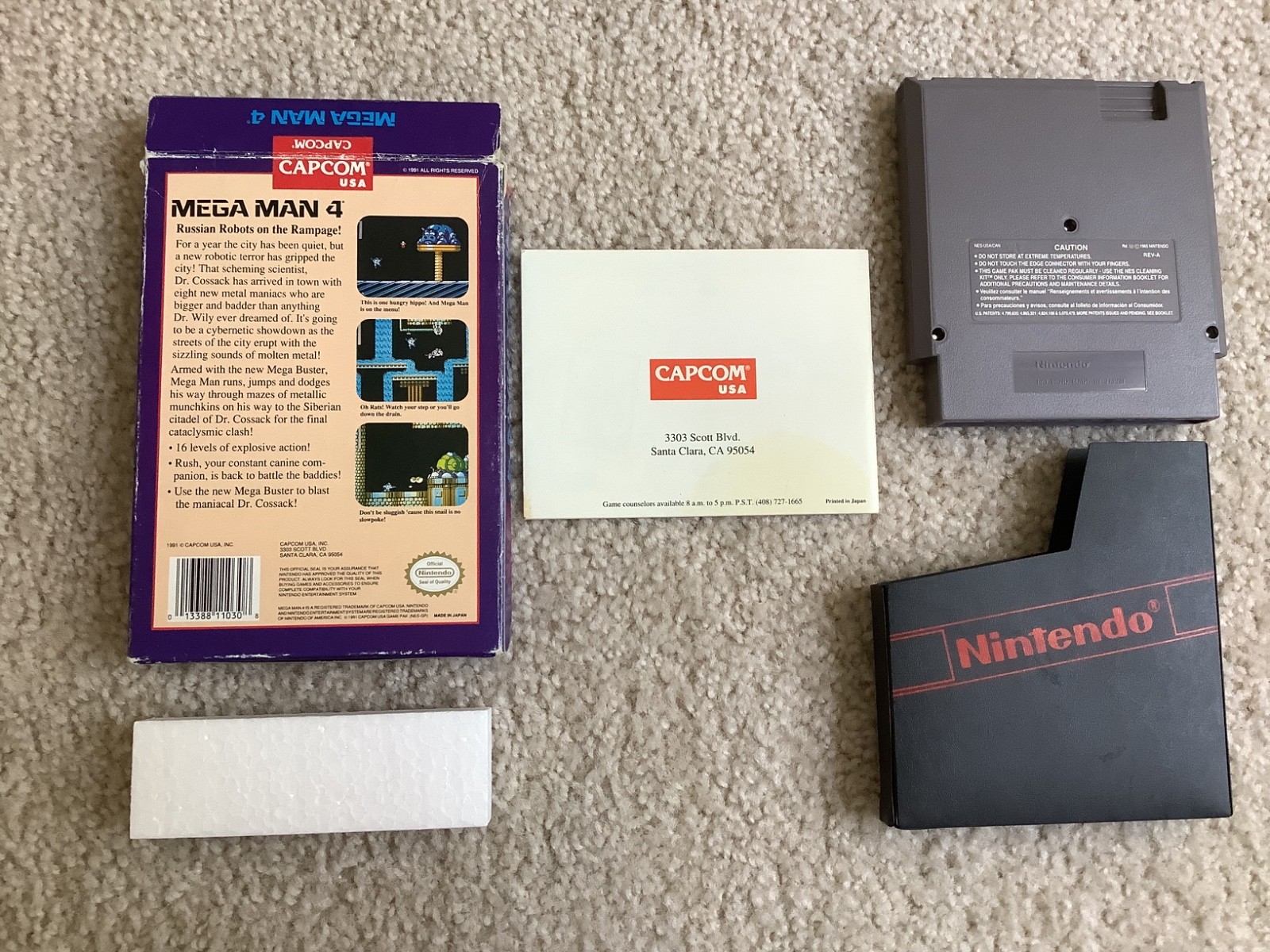 Mega Man 4 (NES Capcom 1991) CIB Very Good Working Condition