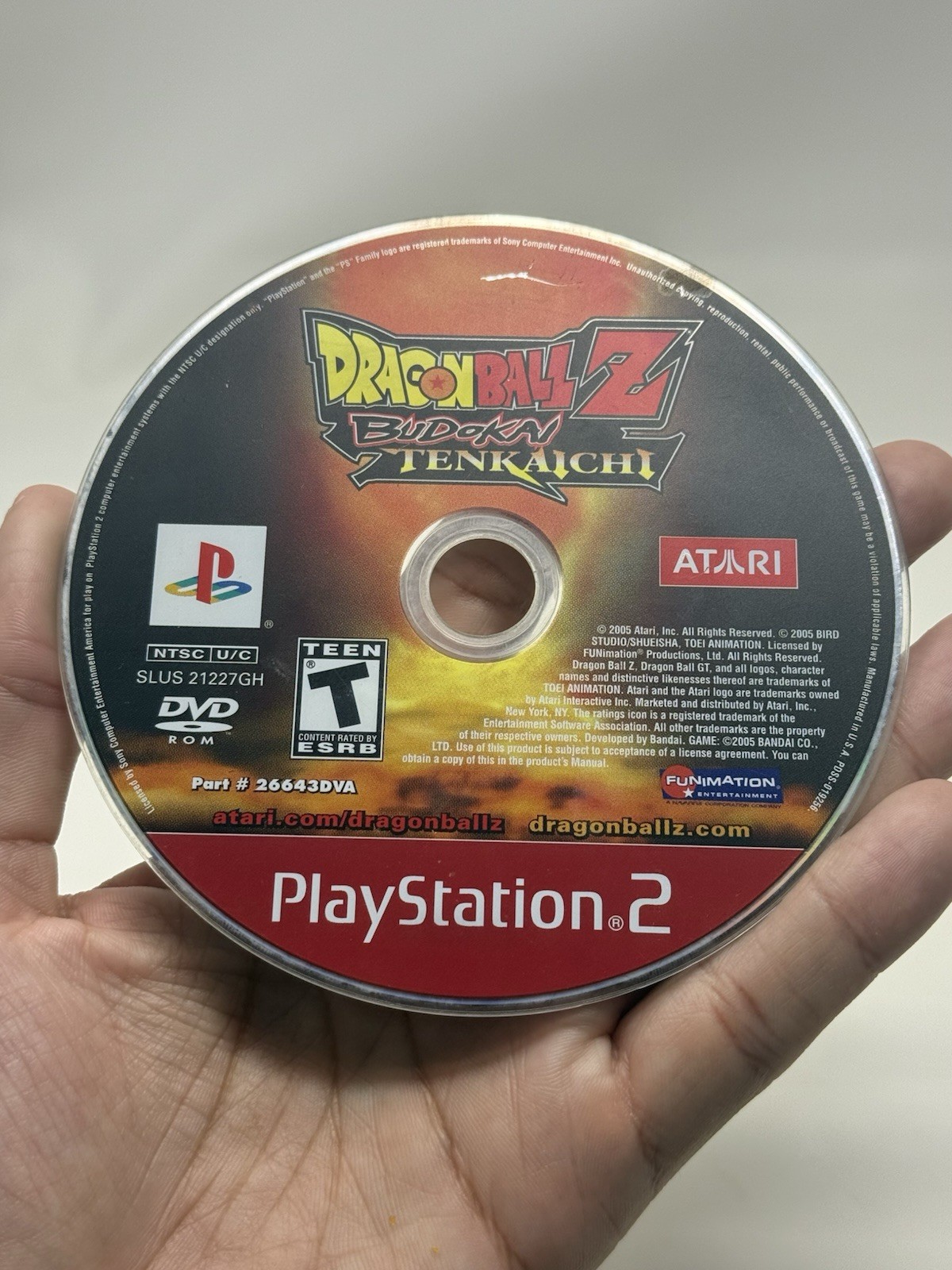 Dragon Ball Z Budokai Tenkaichi PS2 PlayStation 2 Mint Disc Only Tested Working
