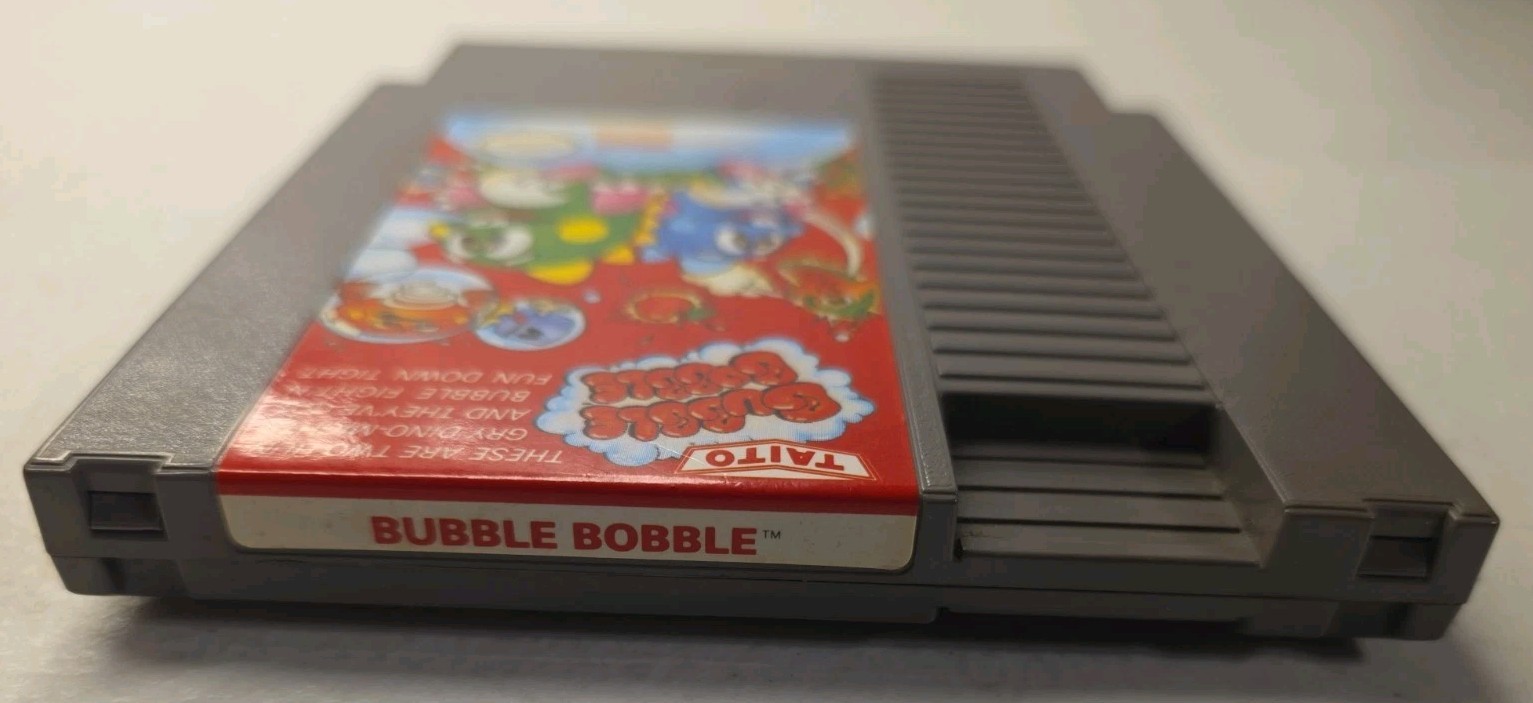 Bubble Bobble Game Cartridge for NES Authentic Tested & Working