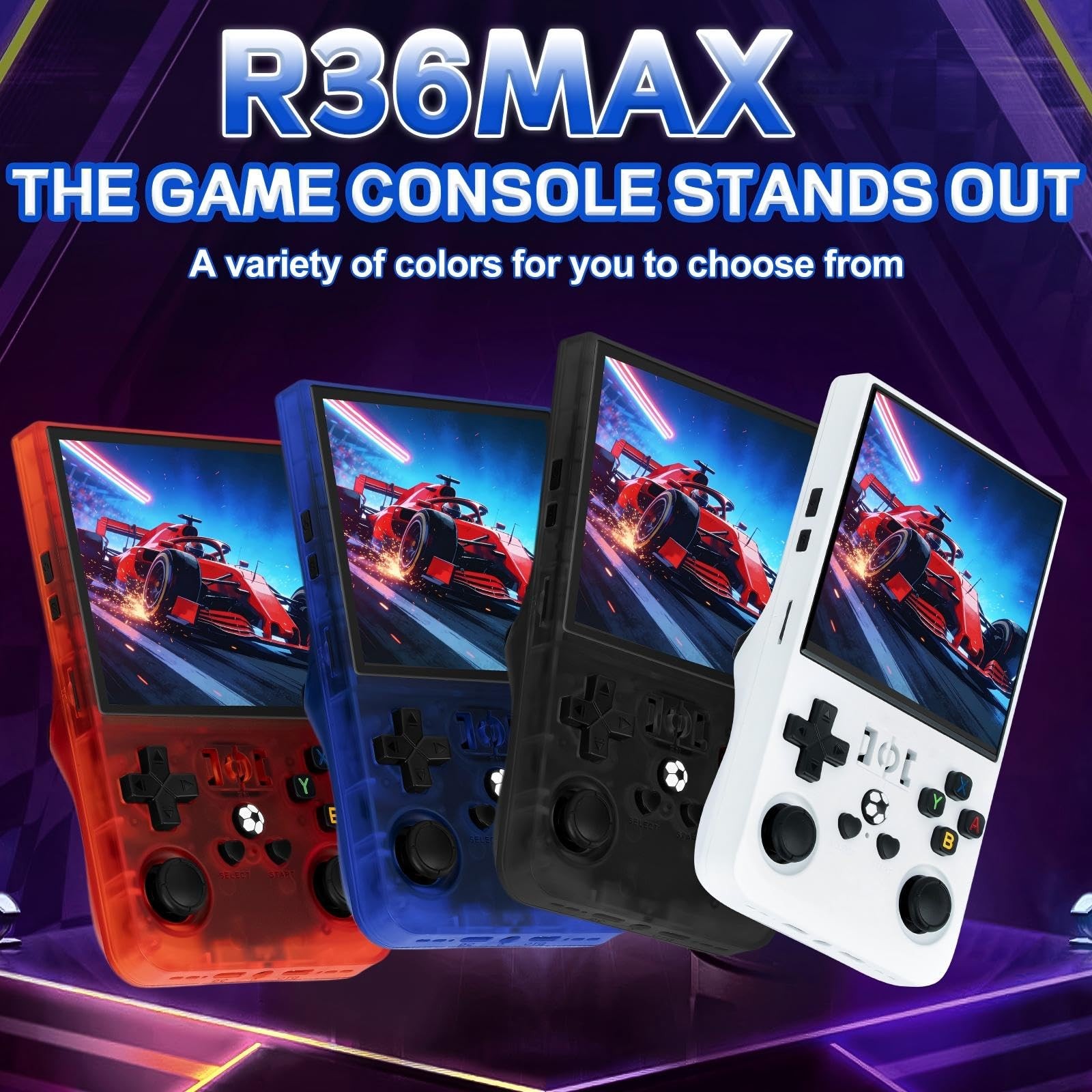 Rhesusco R36MAX Handheld Game Console – 4.0-Inch Screen, Support 22000+Classi…