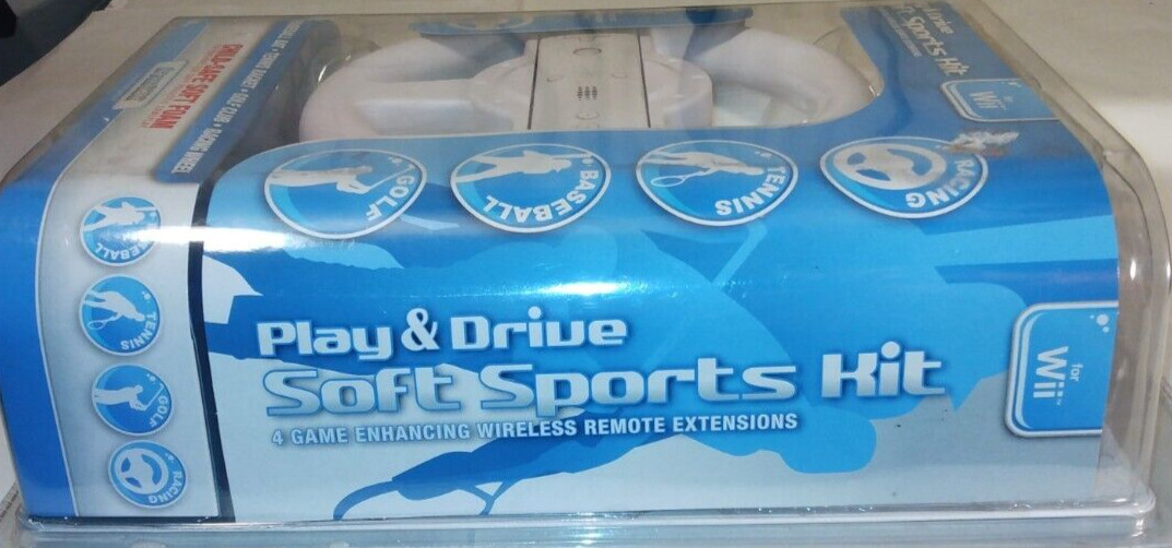 New Dream Gear Play And Drive Soft Sports Kit For Nintendo Wii child safe