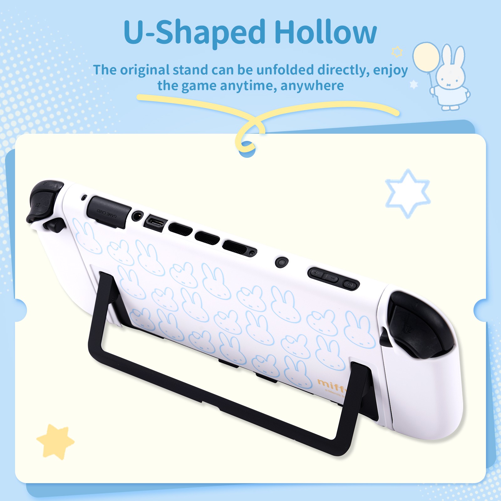 GeekShare Protective Case for Nintendo Switch 2(2025) Joycon Cover Miffy Bunny