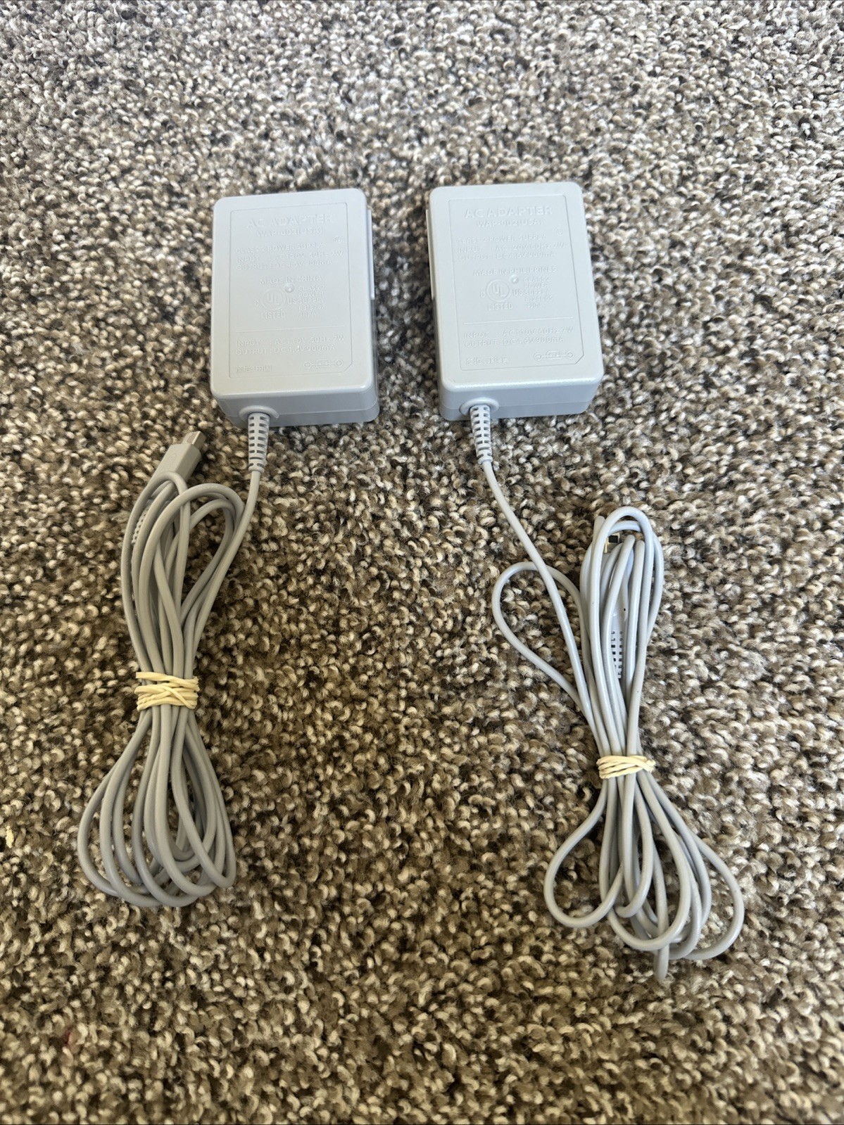 Lot of 2 AC ADAPTER WALL CHARGER WAP-002 for NINTENDO NDSi/DSi XL/3DS/3DS XL