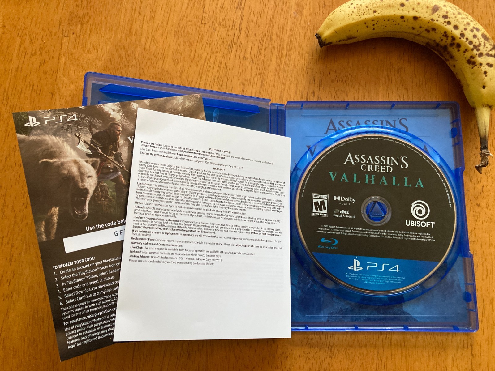 Assassins Creed Valhalla PlayStation 4 PS4 Mint Disc PS5 upgrade available bonus