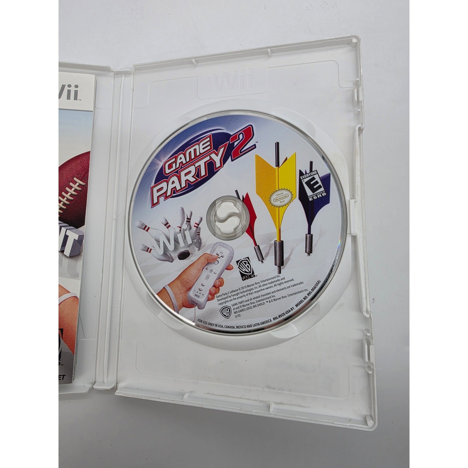 Game Party 2 Nintendo Wii Complete CIB WB Games Darts Horseshoes Hoop Shoot