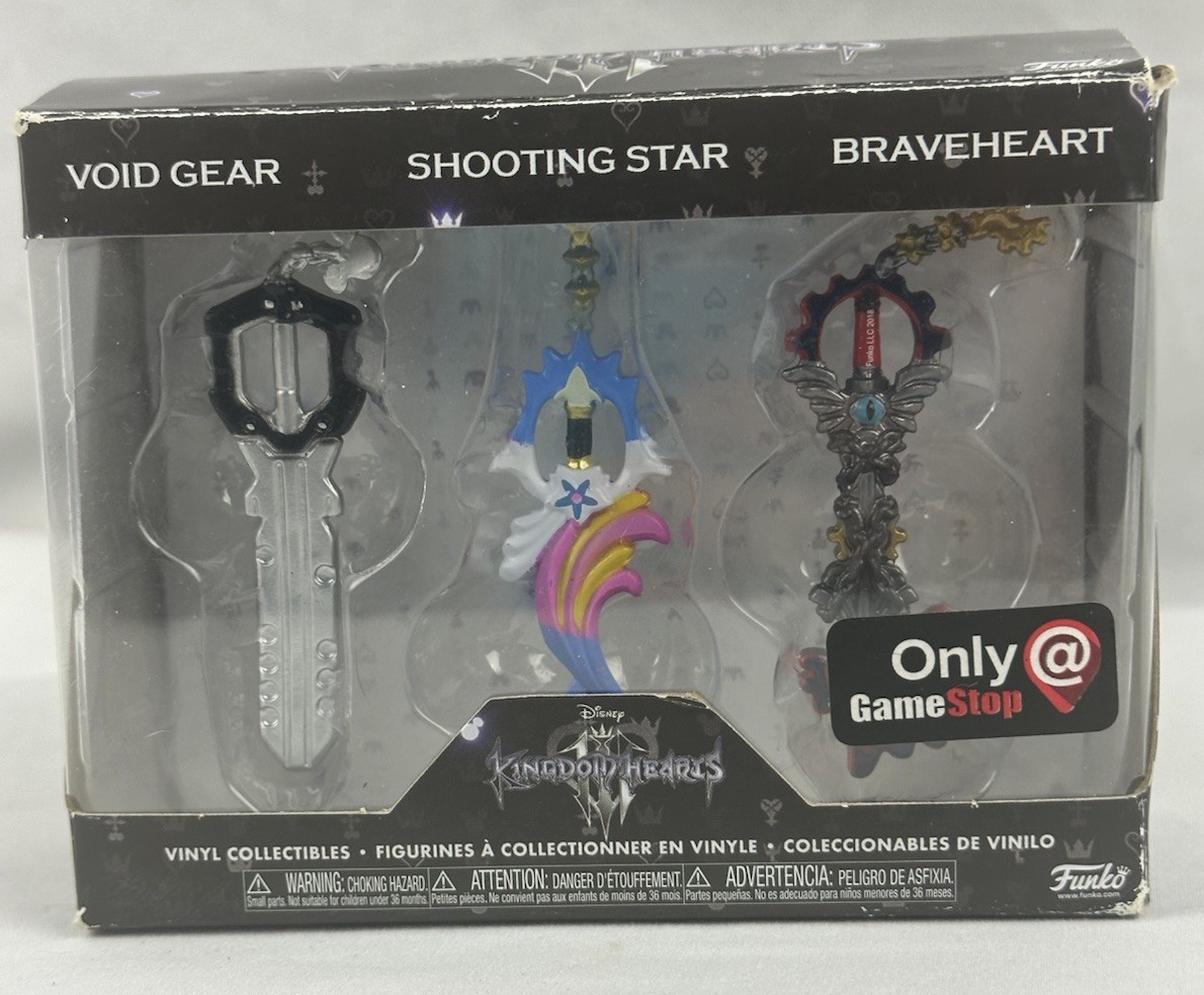 Funko Kingdom Hearts Void Gear Shooting Star Braveheart Keyblade 3 Pack GameStop