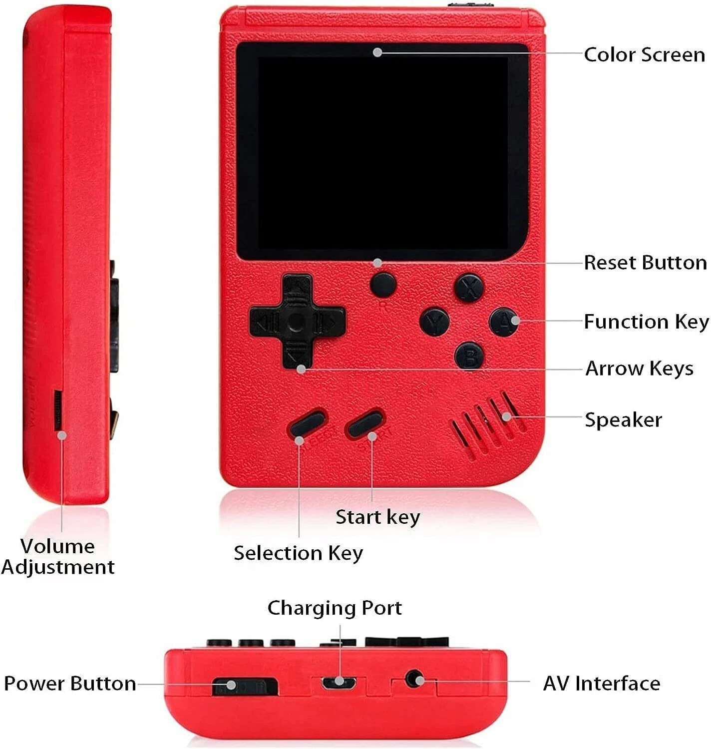 500 Classic Games Handheld Retro Video FC Game Console Player For Kids Adults