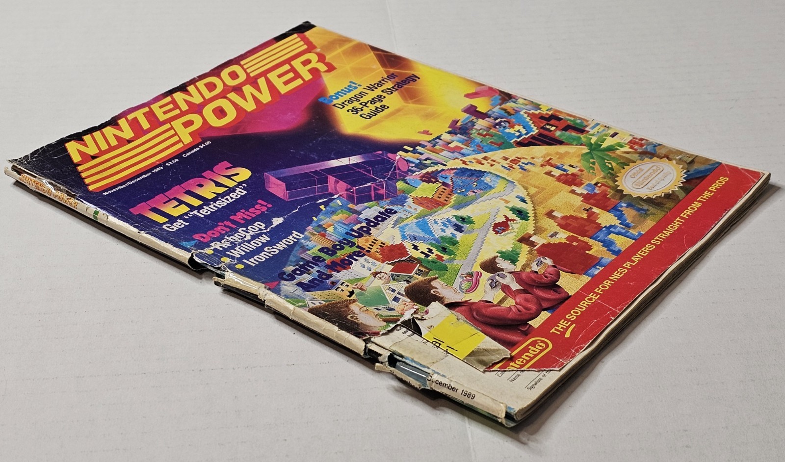 Nintendo Power Magazine November December 1989 No Poster Tetris Willow Ironsword