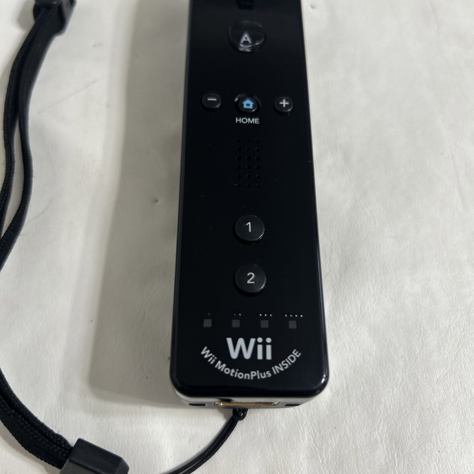 Nintendo Wii Remote Black Built In MotionPlus Controller RVL-036 WORKS