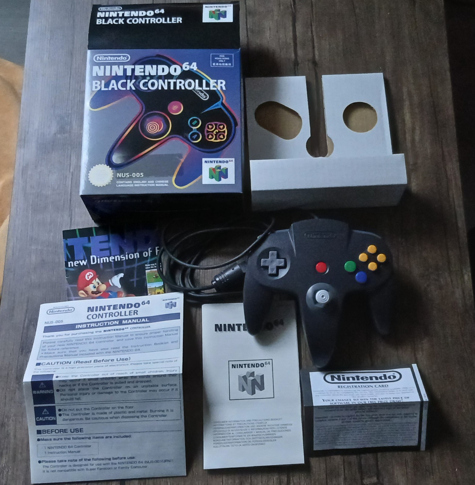 Nintendo 64 Black controller HKG Mani Limited Hong Kong version CIB *RARE*