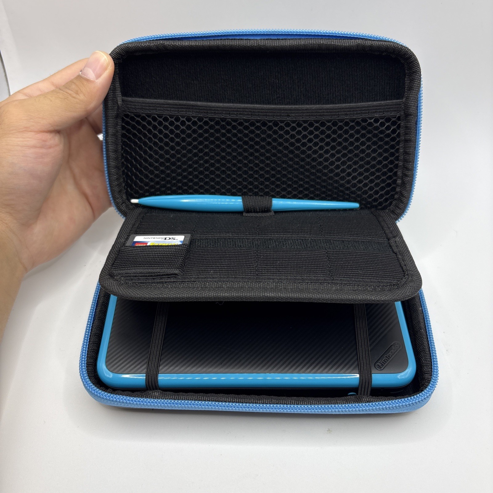 Nintendo 2DS XL Console – Black/Turquoise – Bundle W/ Charger / Case / Game