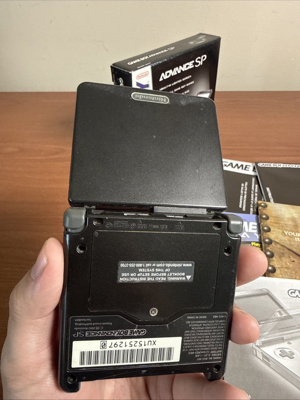 Nintendo GameBoy Advance SP Onyx Black Handheld Game System CIB W/ Manuals