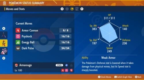 ✨SHINY CERULEDGE AND SHINY ARMAROUGE BATTLE READY POKEMON SCARLET & VIOLET✨
