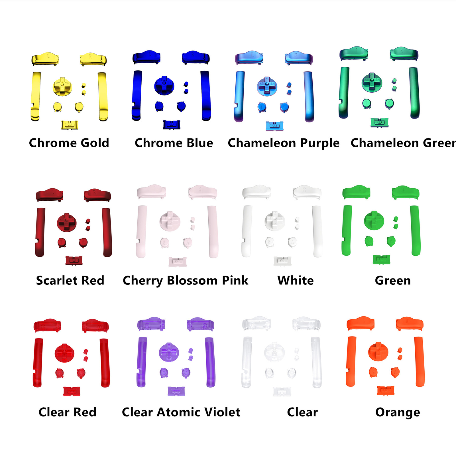 For Game Boy Advance GBA Full Buttons Set Shoulder R L A B Keys D-Pad Repair Kit