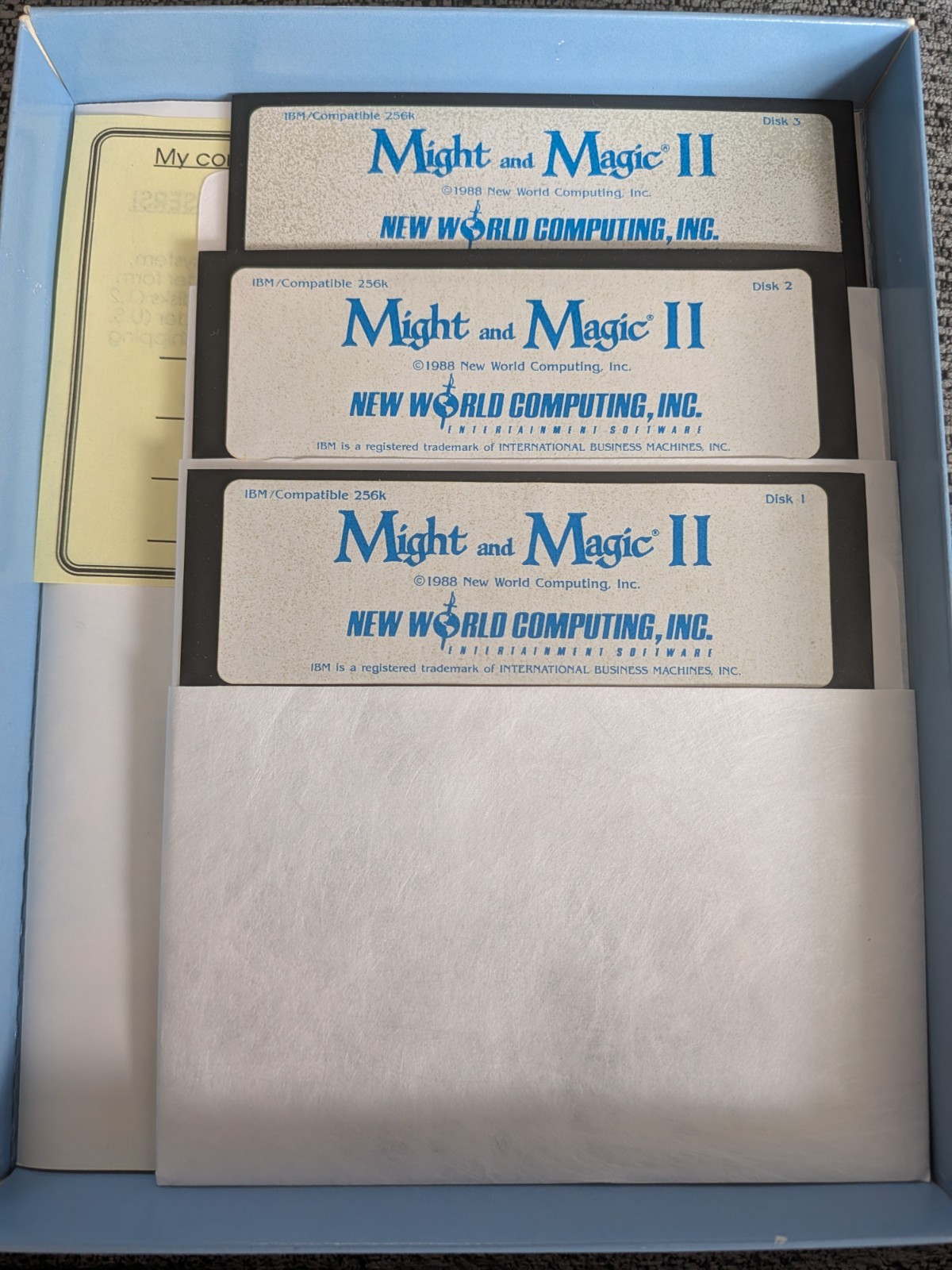 Might and Magic II 2 New World IBM PC Big Box Game 5.25″ – CIB