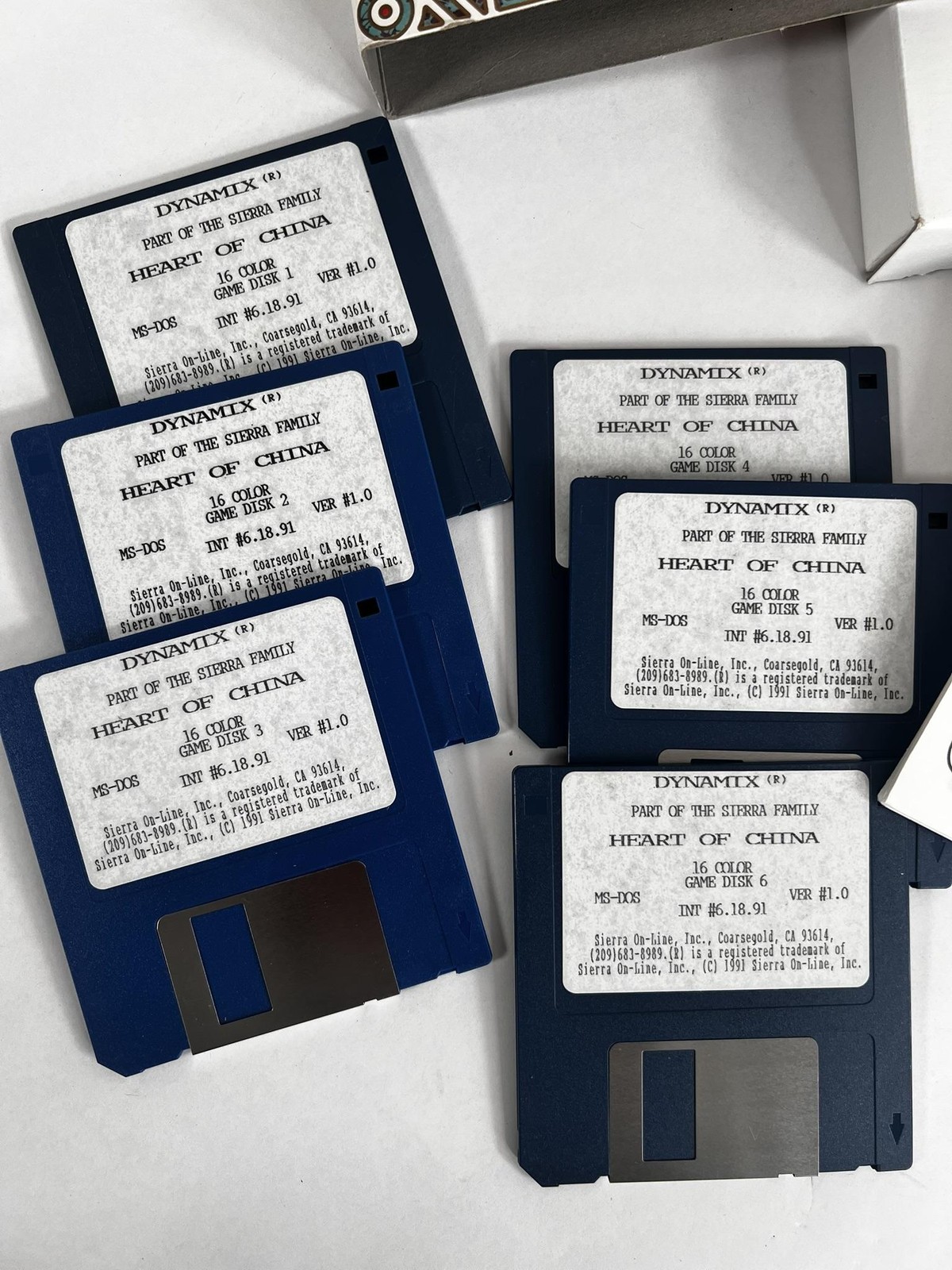 Vintage Heart Of China PC MS-DOS 3.5″ Floppy Big Box Adventure Game Dynamix