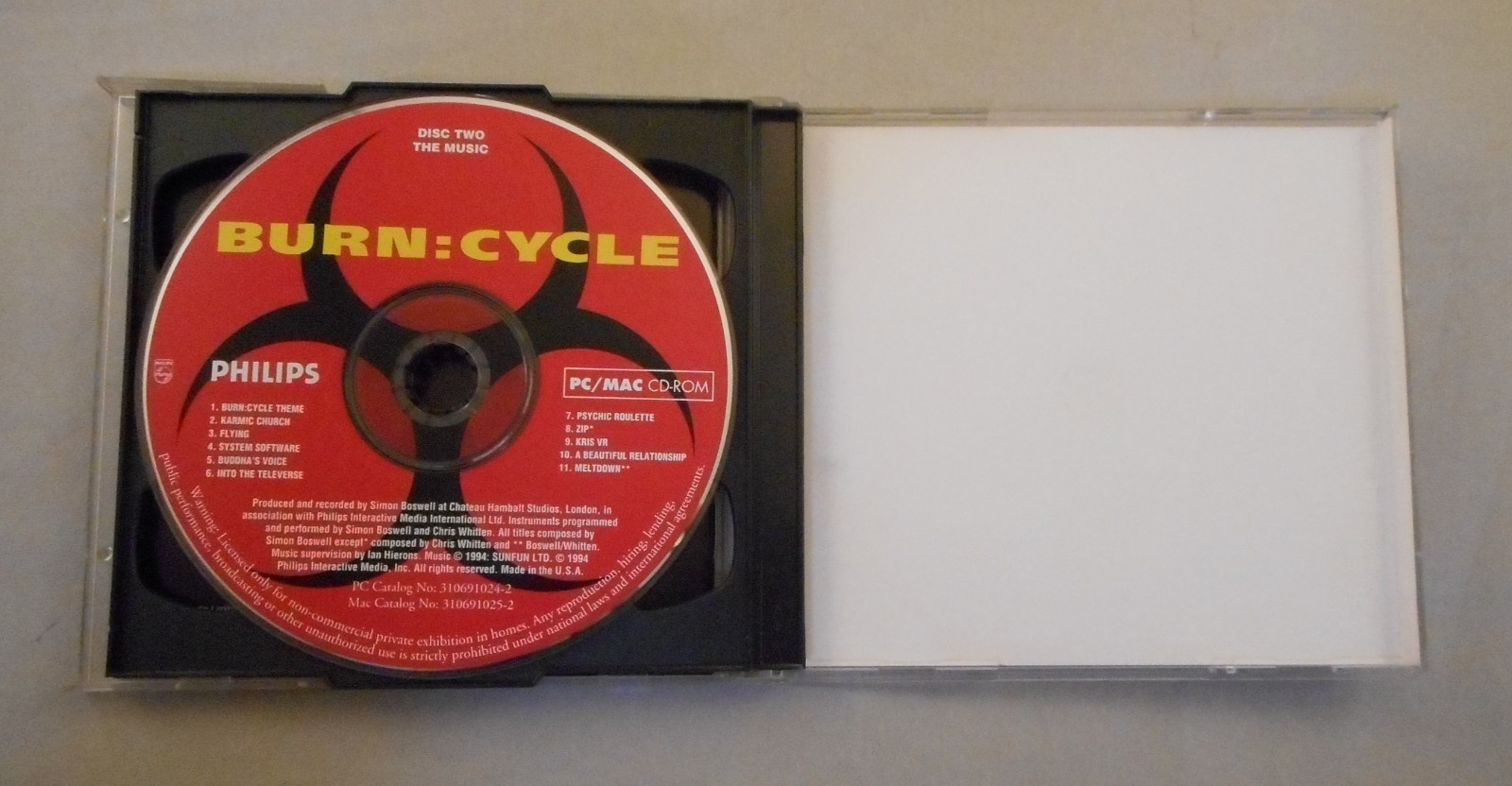 Burn Cycle PC CD ROM Game