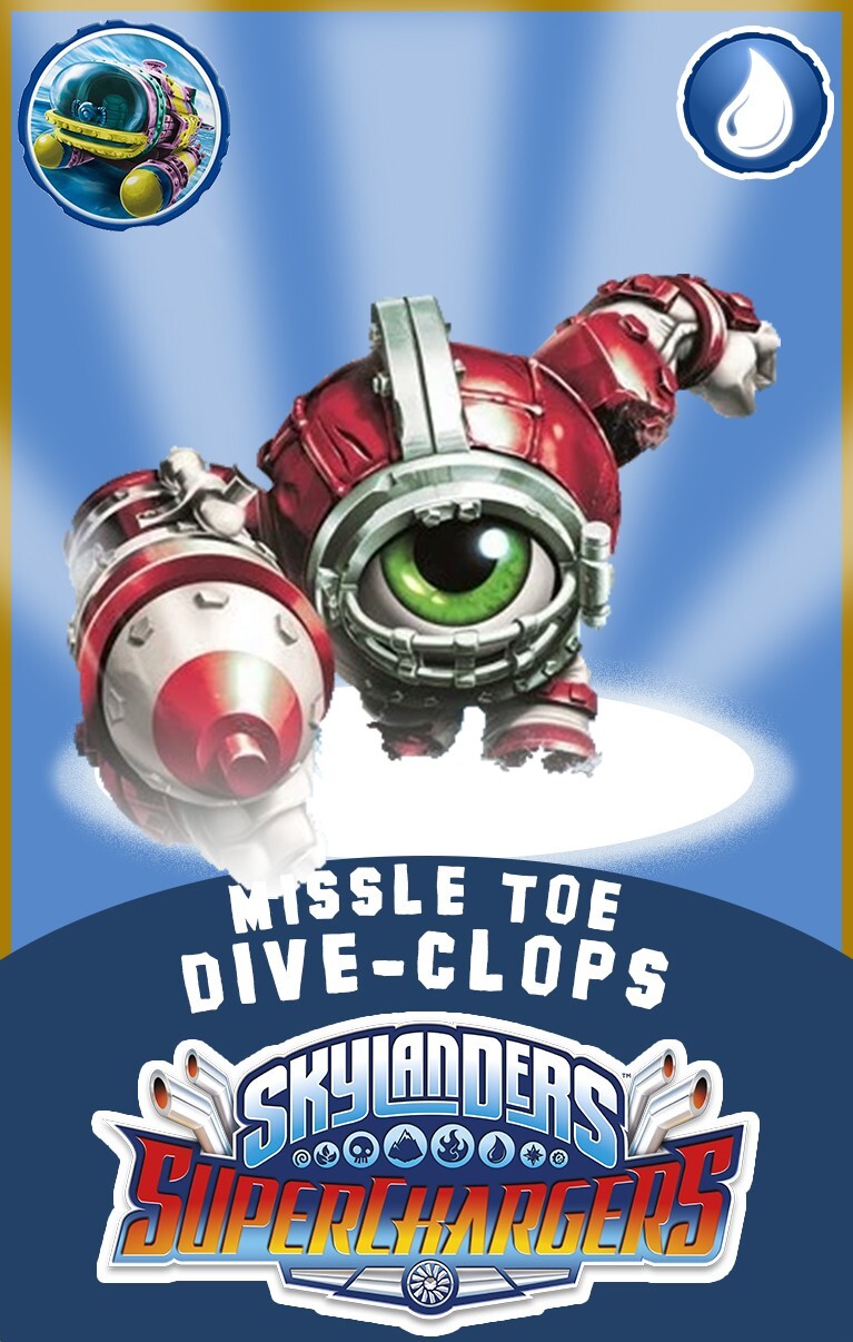 Skylanders Superchargers Missile Tow Dive Clops NFC Card FREE SHIPPING