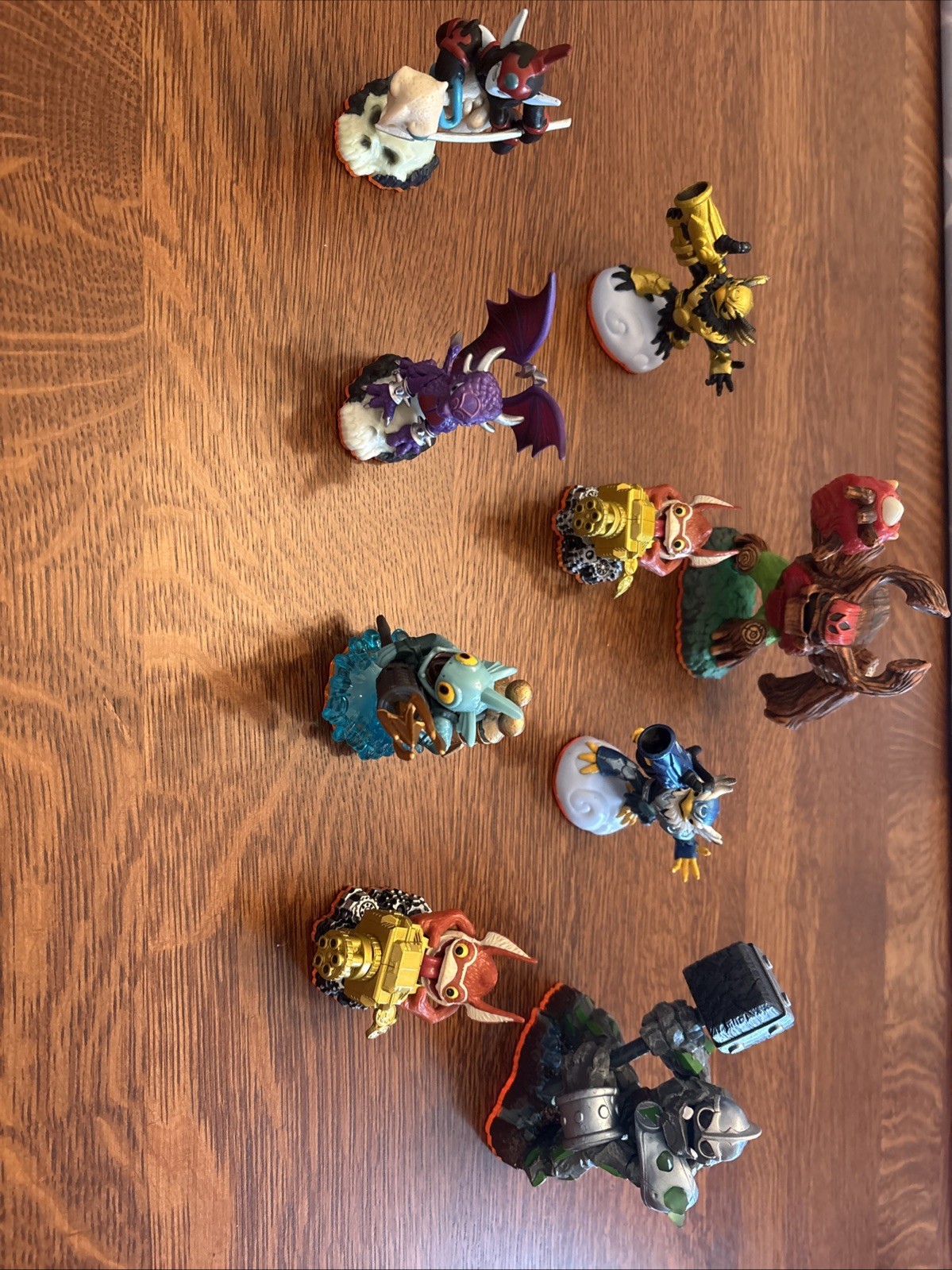 Skylanders Giants Figure Lot Orange Base Tree Rex Crusher JetVac + Card