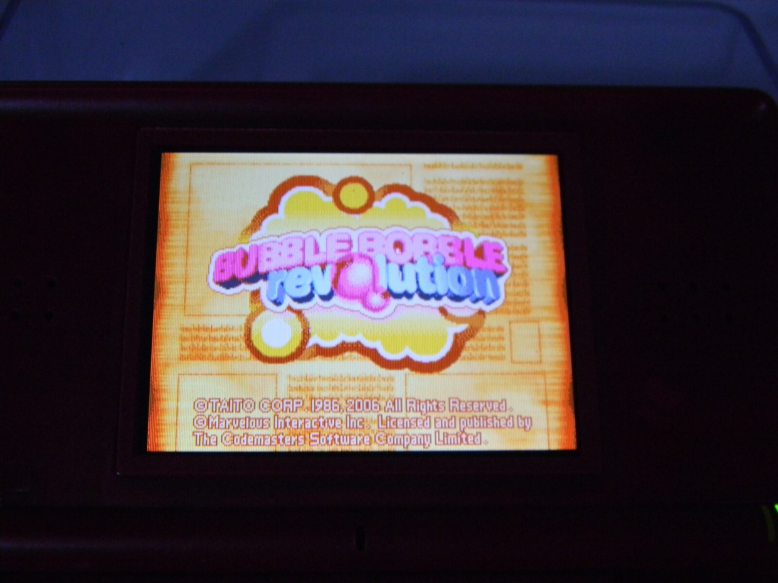 Nintendo DS Game Cartridge Bubble Bobble Revolution Authentic Tested Working