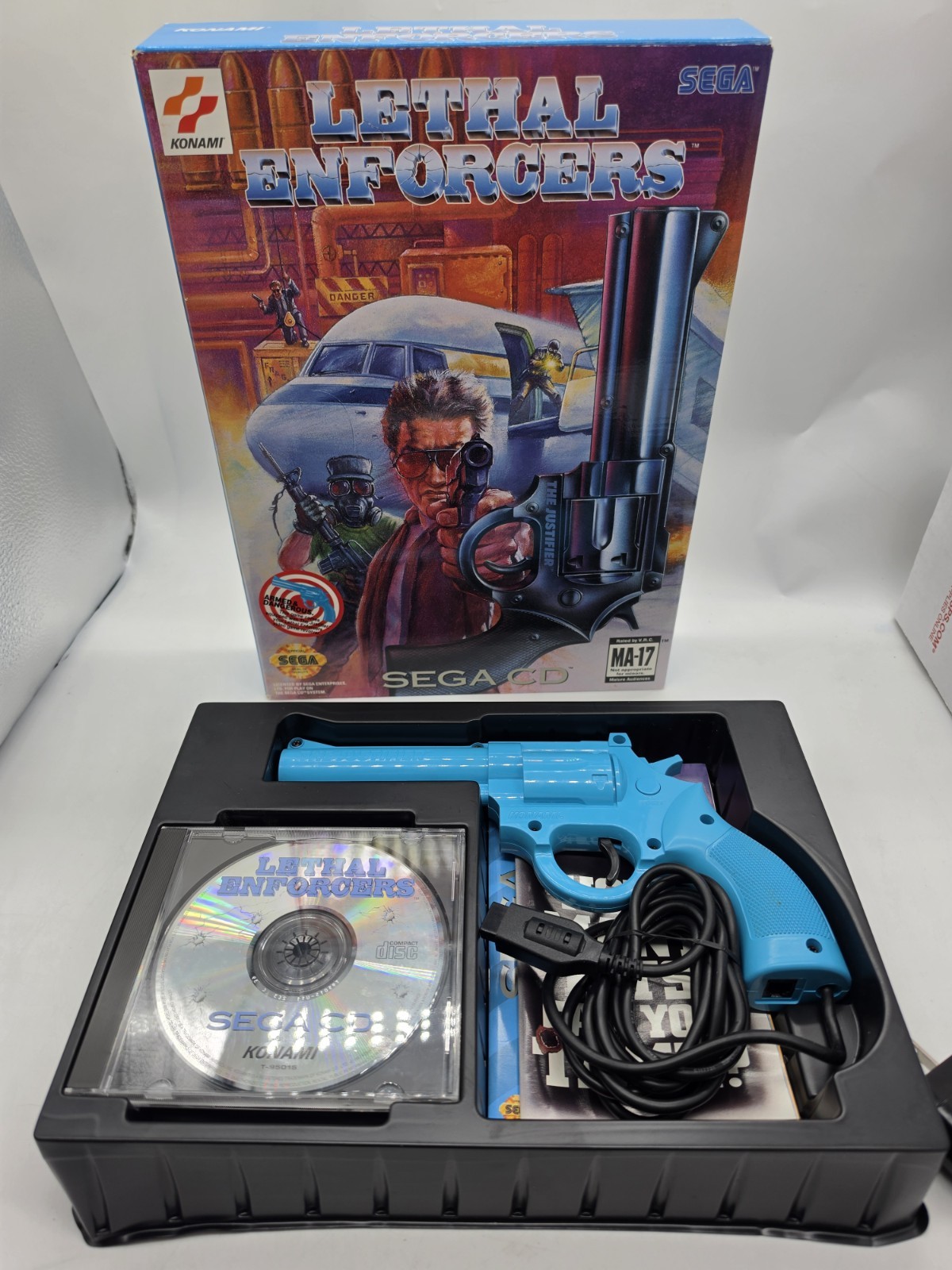 Lethal Enforcers (Sega CD, 1993) NEW IN OPEN BOX Complete Rare Shooter Game Mint