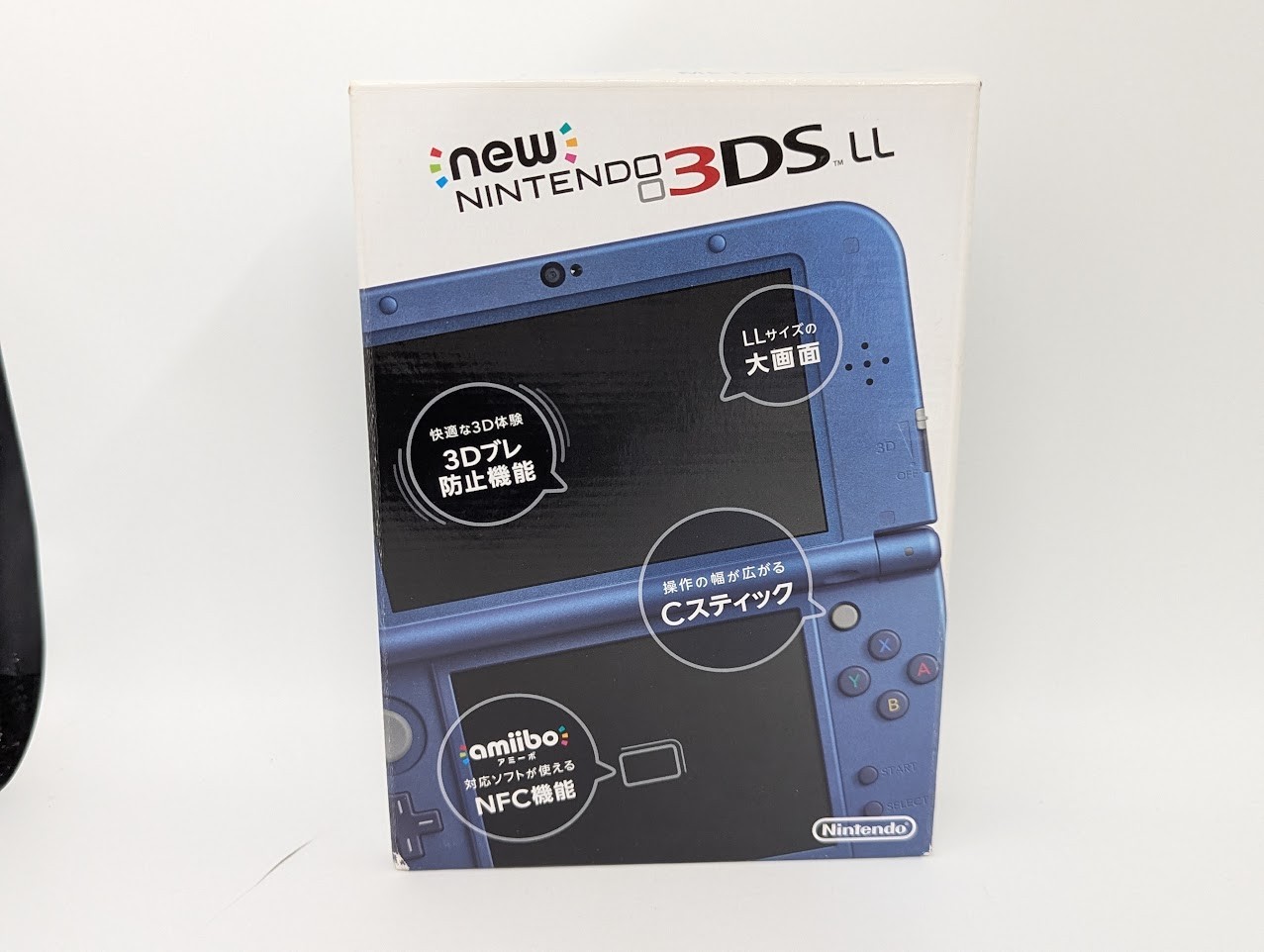 B755 Nintendo new 3DS LL XL console Metallic Blue w/box pen fx