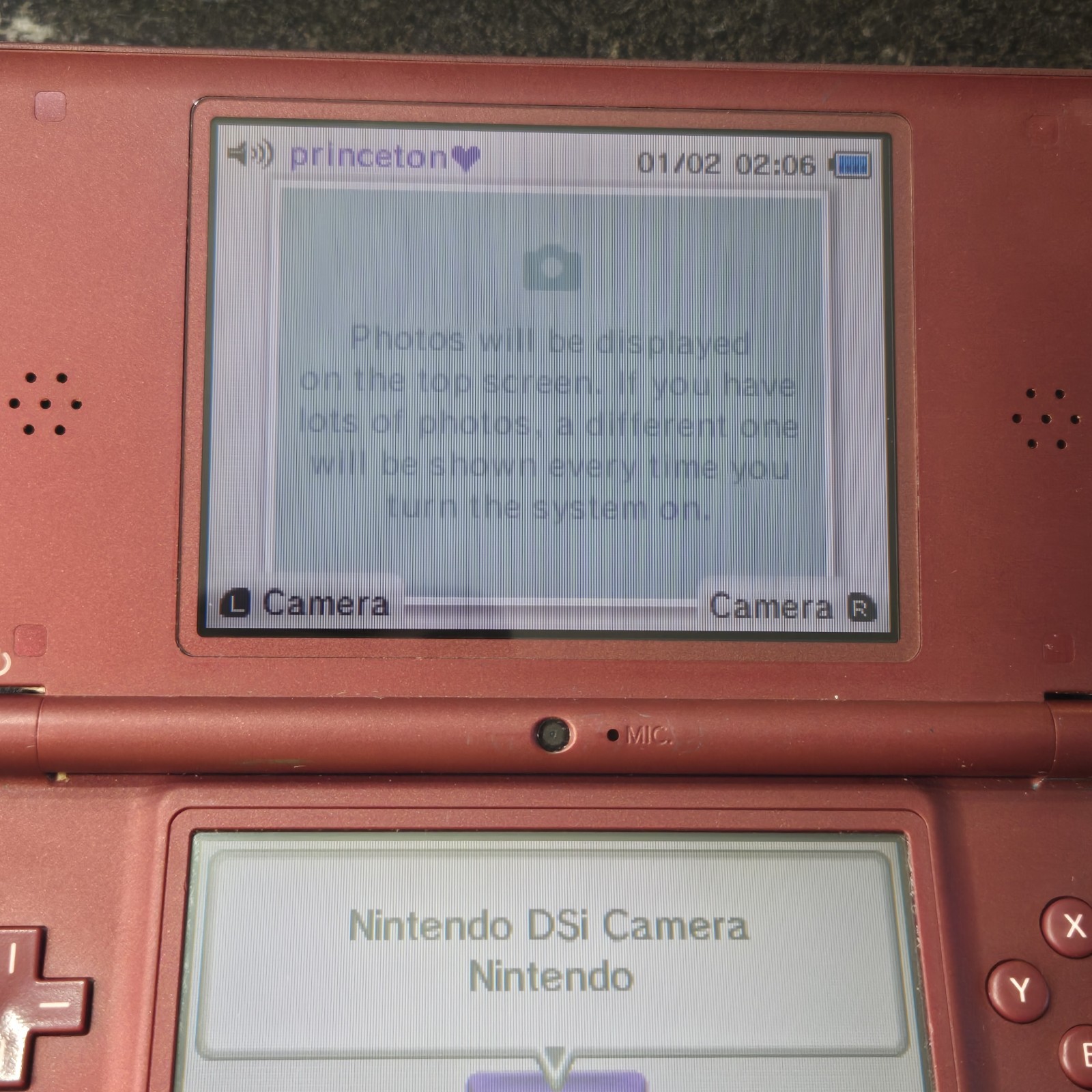 Nintendo DSI XL Burgundy/ Wine Red Console And Charger NO STYLUS Tested Working