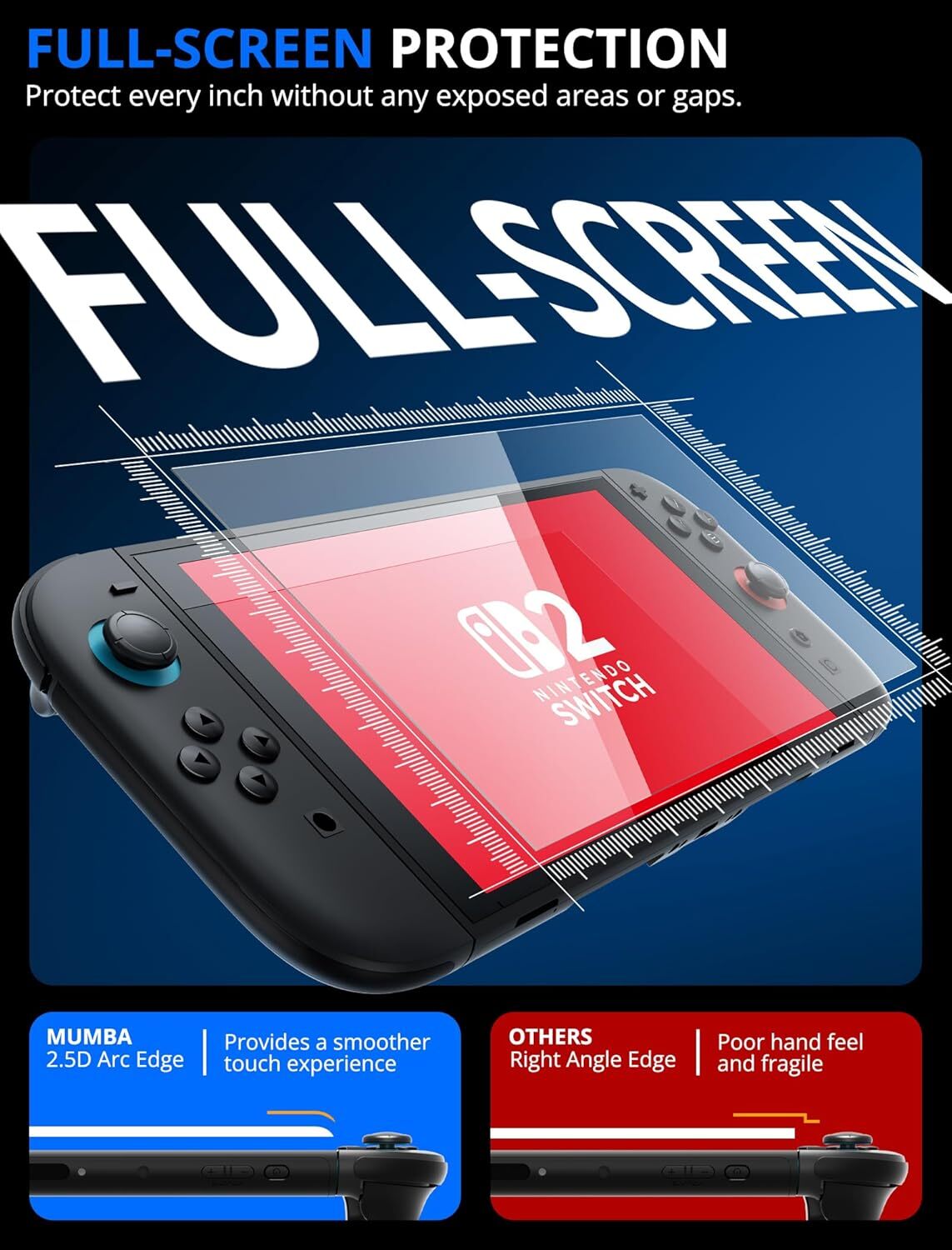Mumba For Nintendo Switch 2 Dockable Case +HD Screen +Carrying Case +JoyCon Case
