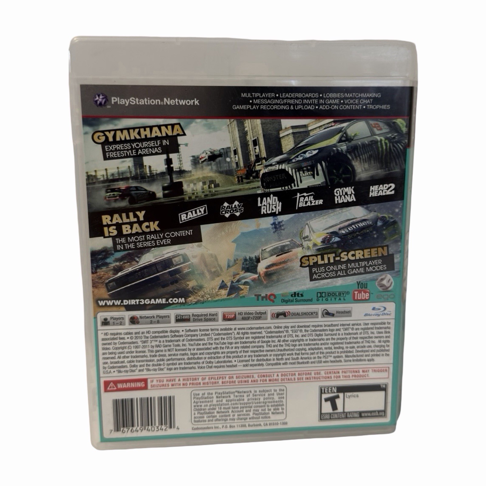 Dirt 3 Complete Edition (Sony Playstation 3, PS3) CIB Complete Tested Works