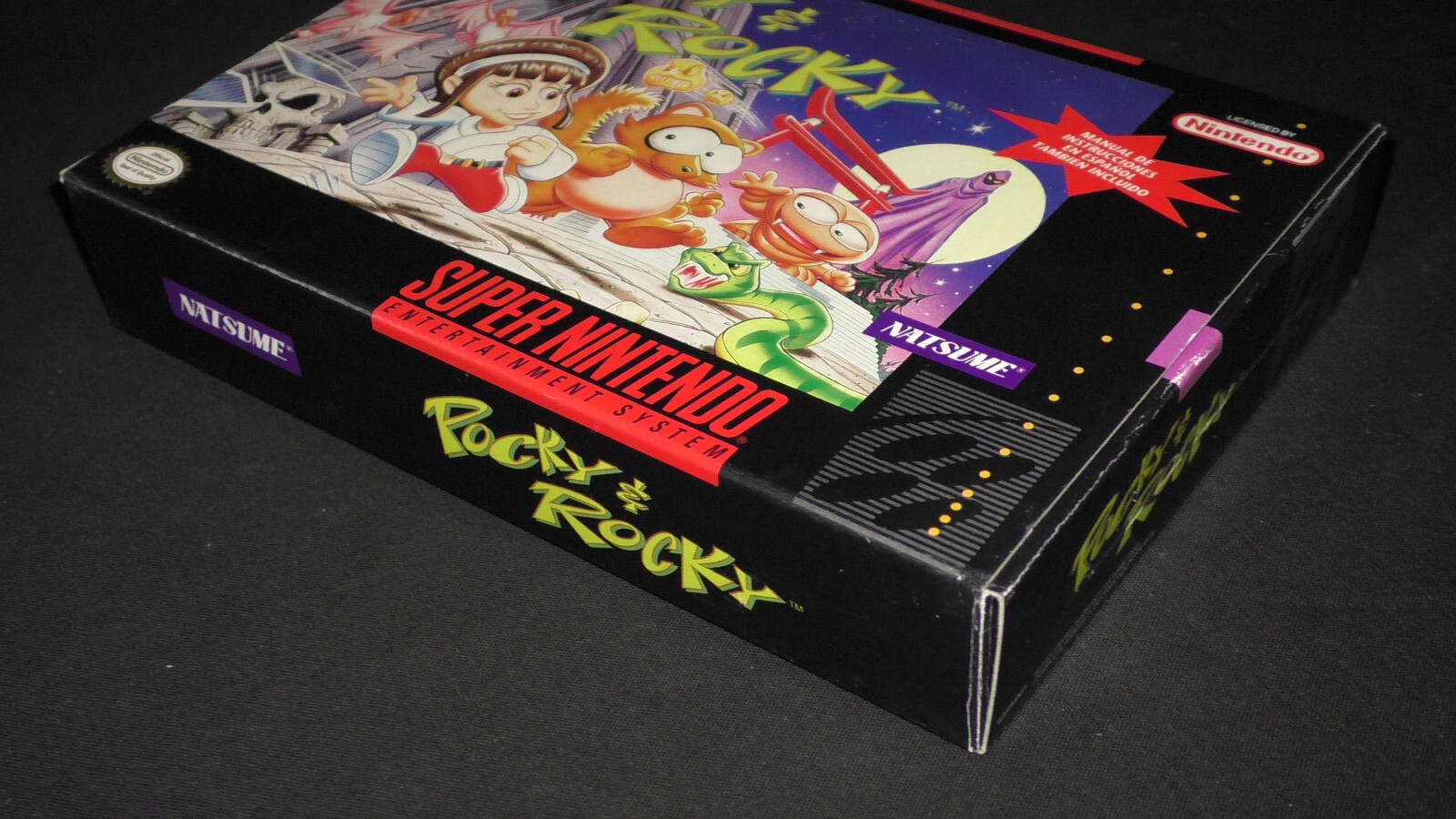 Pocky & Rocky [Box Only] Super Nintendo SNES Natsume NES And An