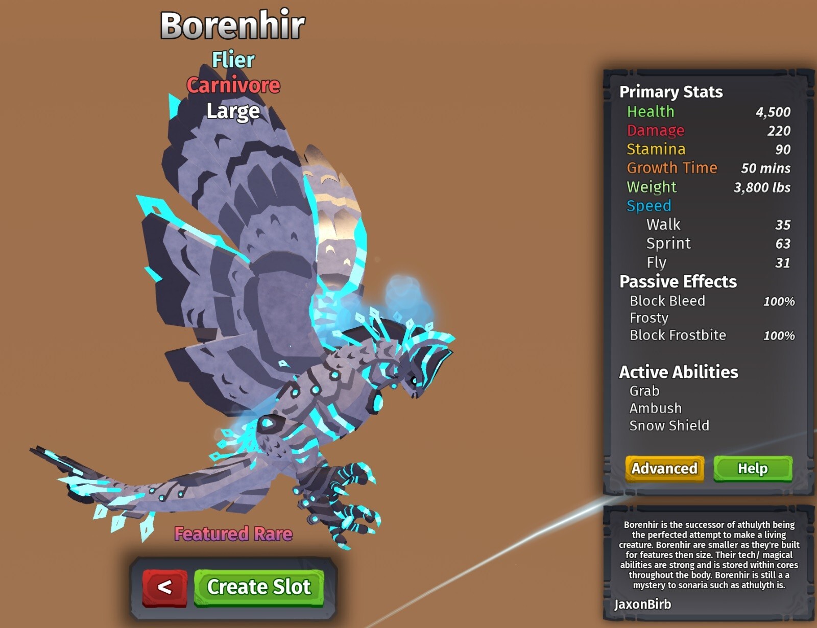 Borenhir Species | Creatures of Sonaria | Roblox