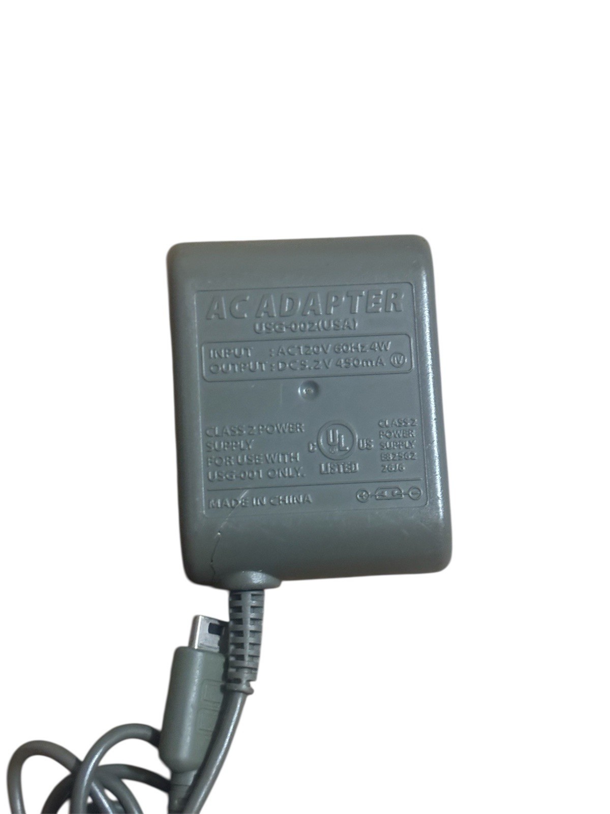 Official Nintendo USG-002 DS Lite Wall Power AC Adapter Charger OEM DS Lite OEM