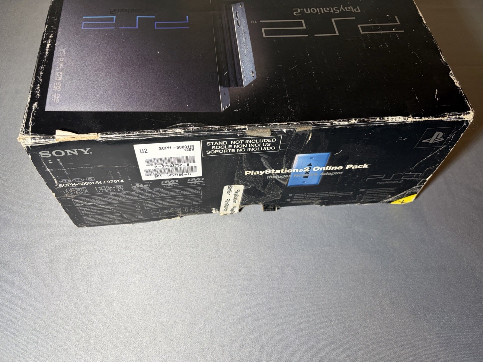 Sony PlayStation 2 PS2 Combo Pack Network Adapter Black Console Runs Great VG
