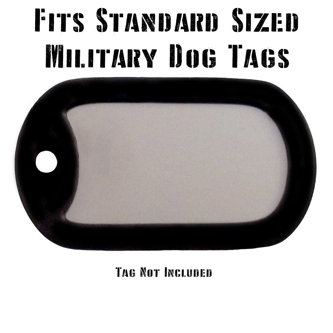 Tag-Z Brand 2-Pack Black Military Dog Tag Silencers – 2″ x 1.125″,